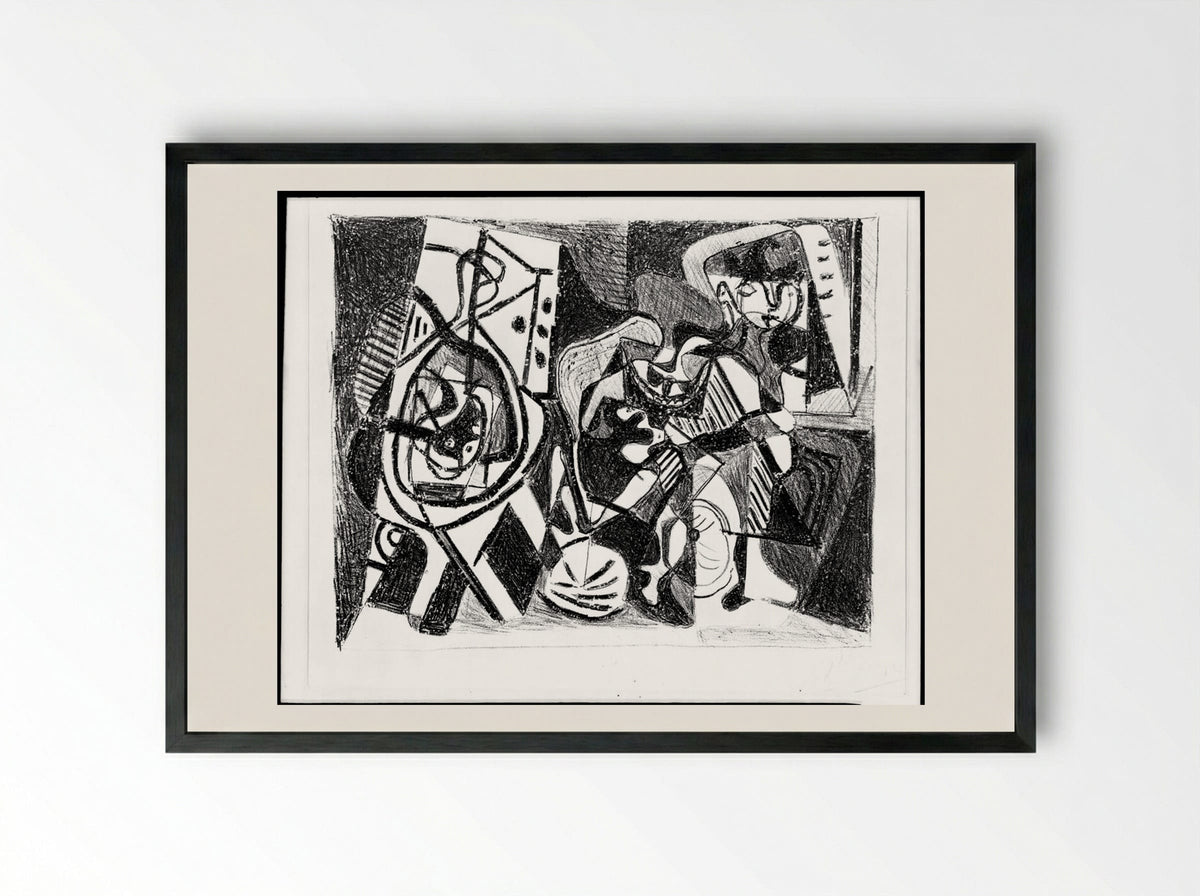 Interior Scene - Pablo Picasso - Framed Print Black