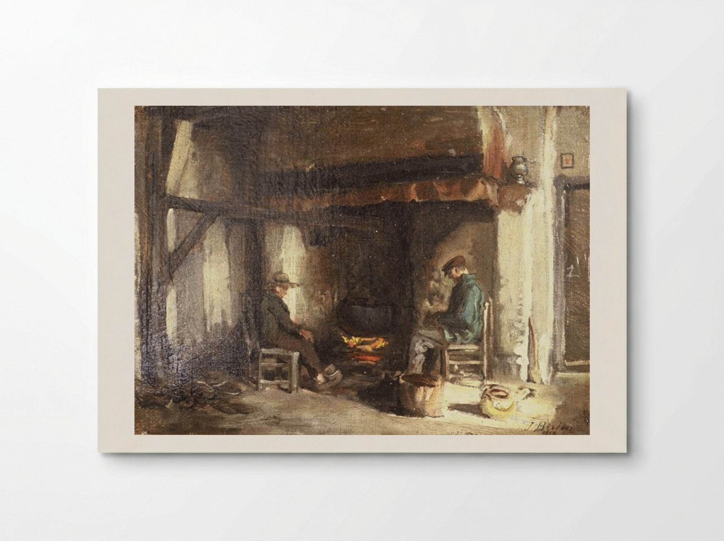Interior in Kempen - Jules Breton - Poster