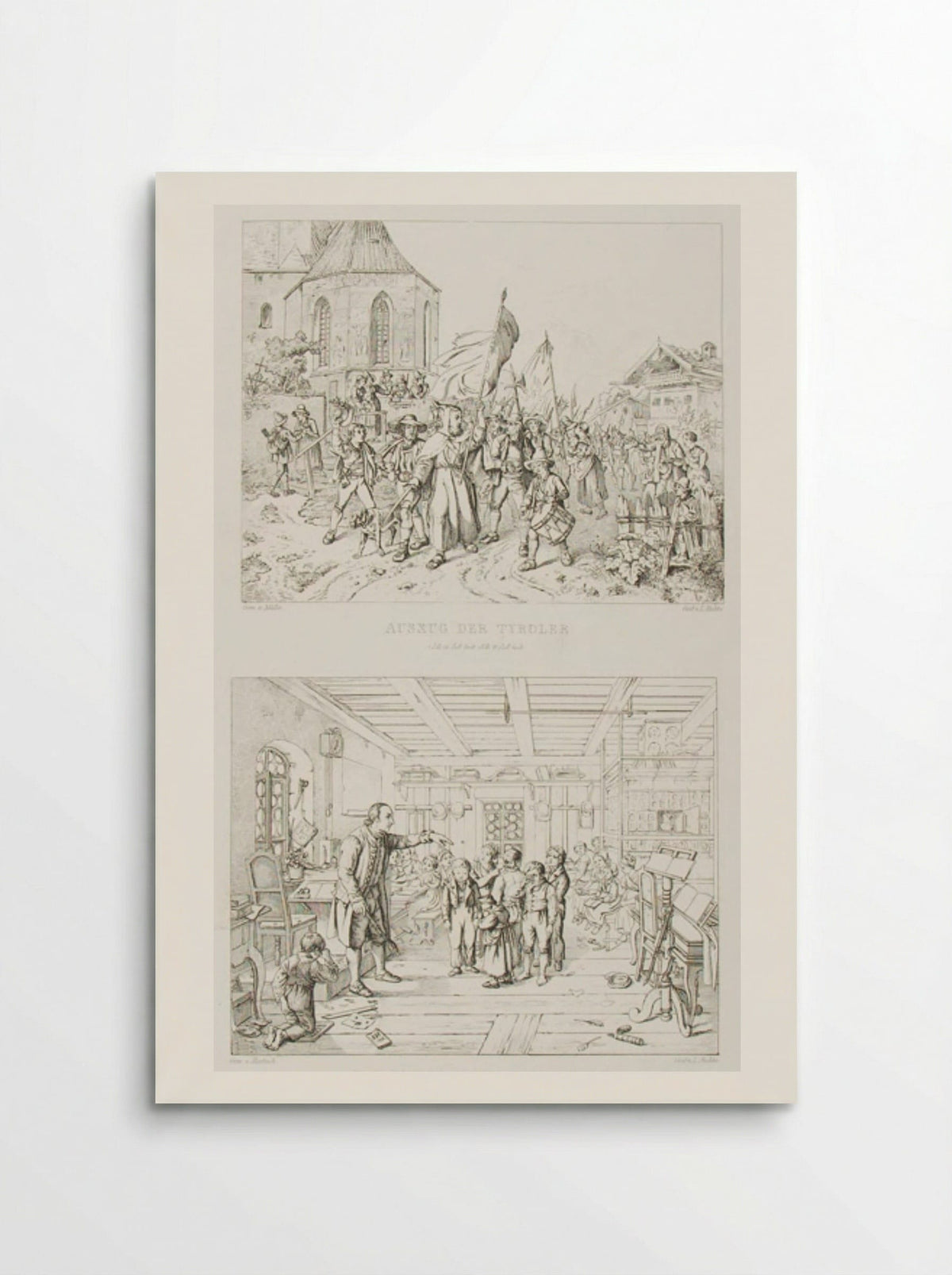 Interior of Village School - Adrian Ludwig Richter - Poster