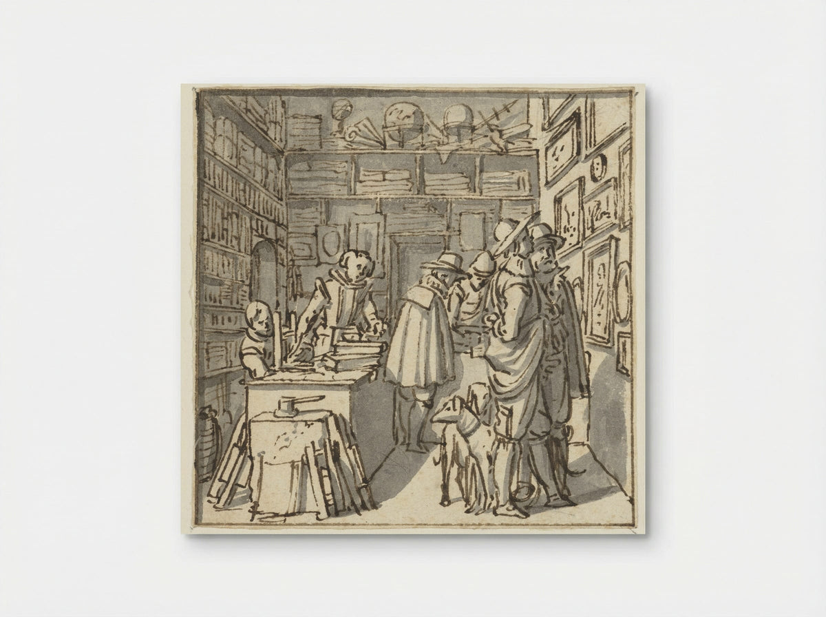 Interior of a Bookshop - Salomon de Bray - Poster