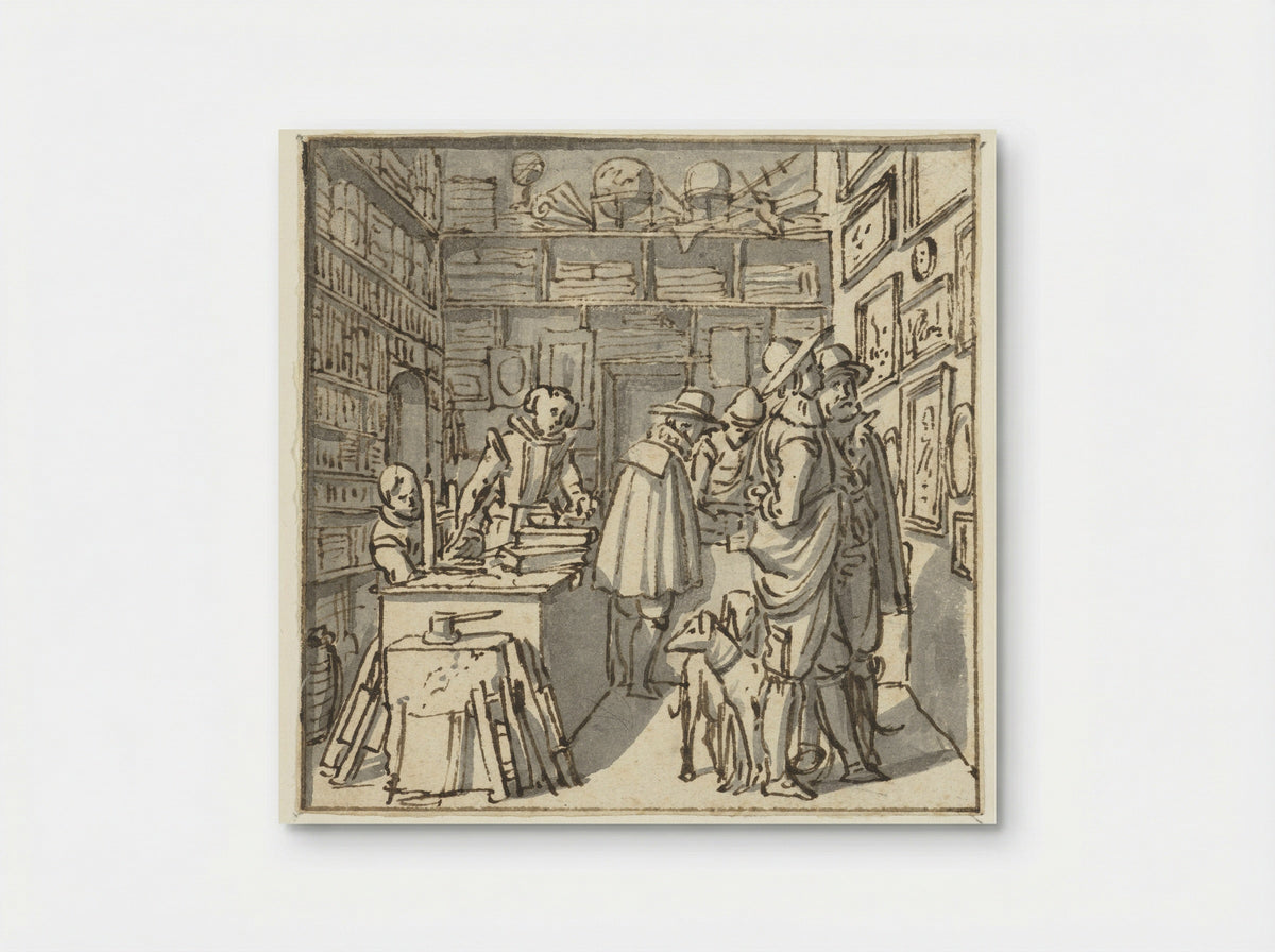 Interior of a Bookshop - Salomon de Bray - Poster