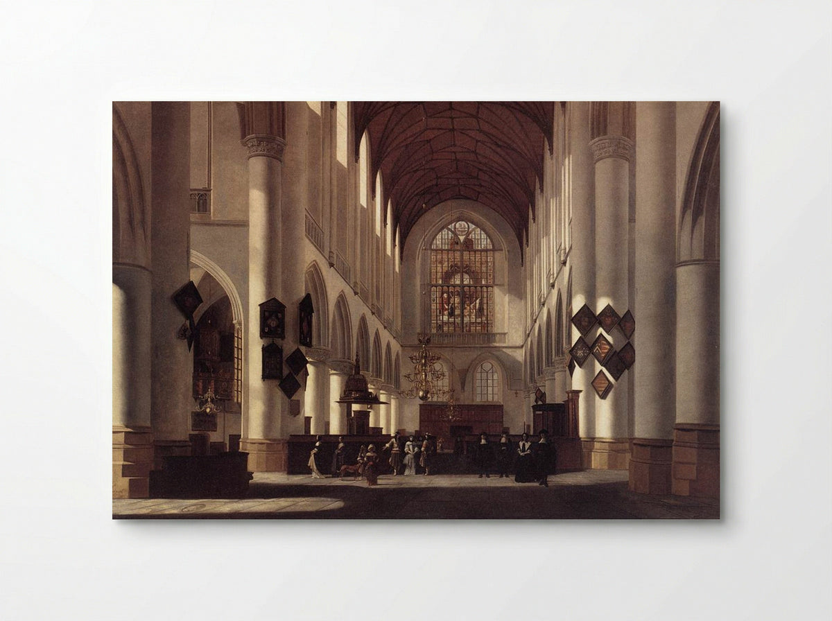 Interior of the Sint-Bavokerk, Haarlem - Job Adriaensz Berckheyde - Poster