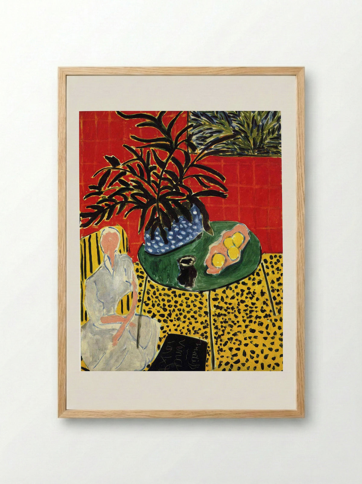 Interior with Black Fern - Henri Matisse - Framed Print Wood