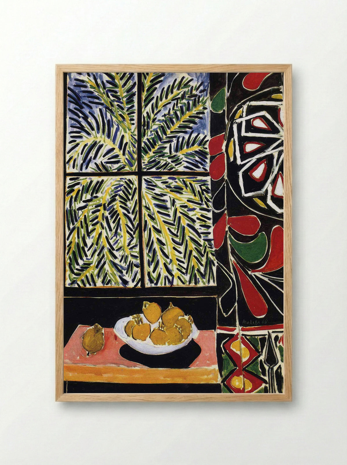 Interior with Egyptian Curtain - Henri Matisse - Framed Print Wood