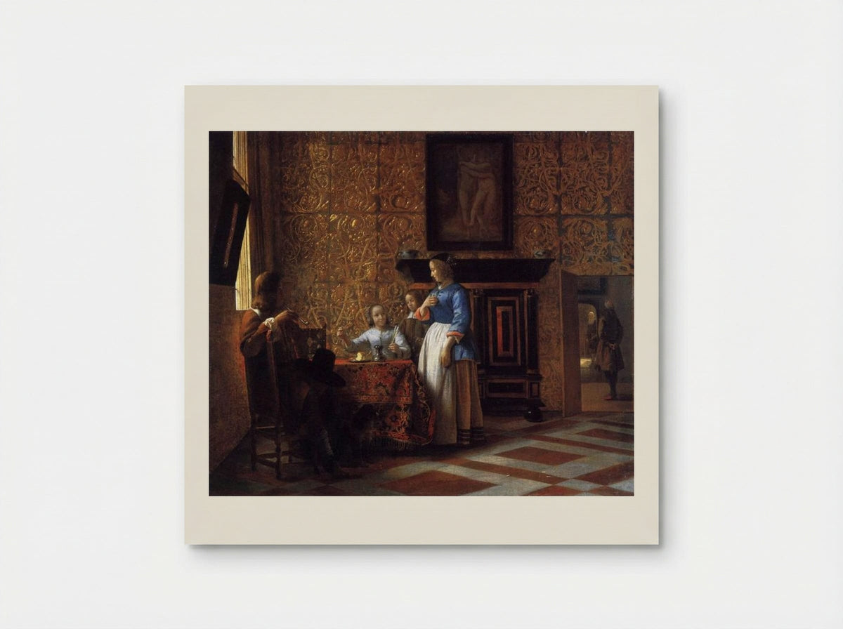 Interior with Figures - Pieter de Hooch - Poster