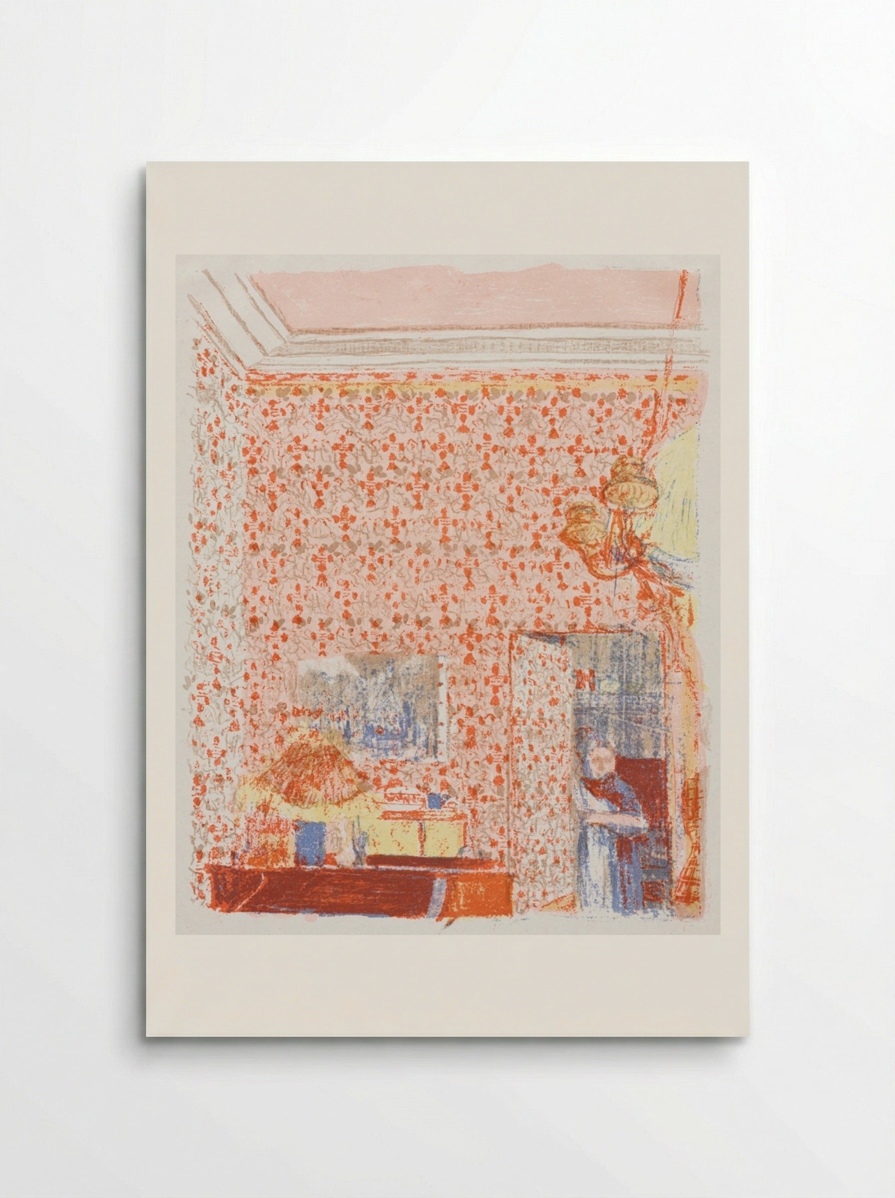 Interior with Pink Wallpaper I - Édouard Vuillard - Poster