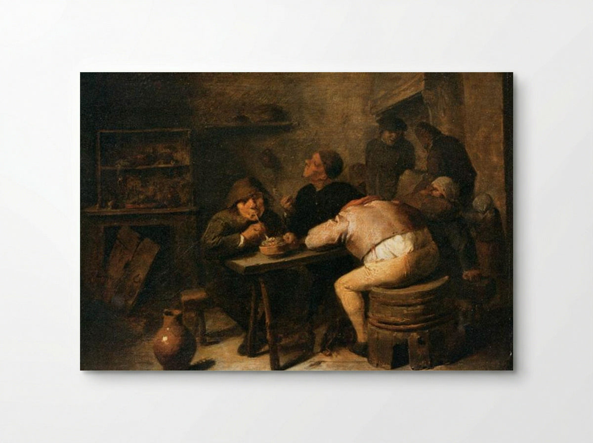 Interior with Smokers - Adriaen Brouwer - Poster