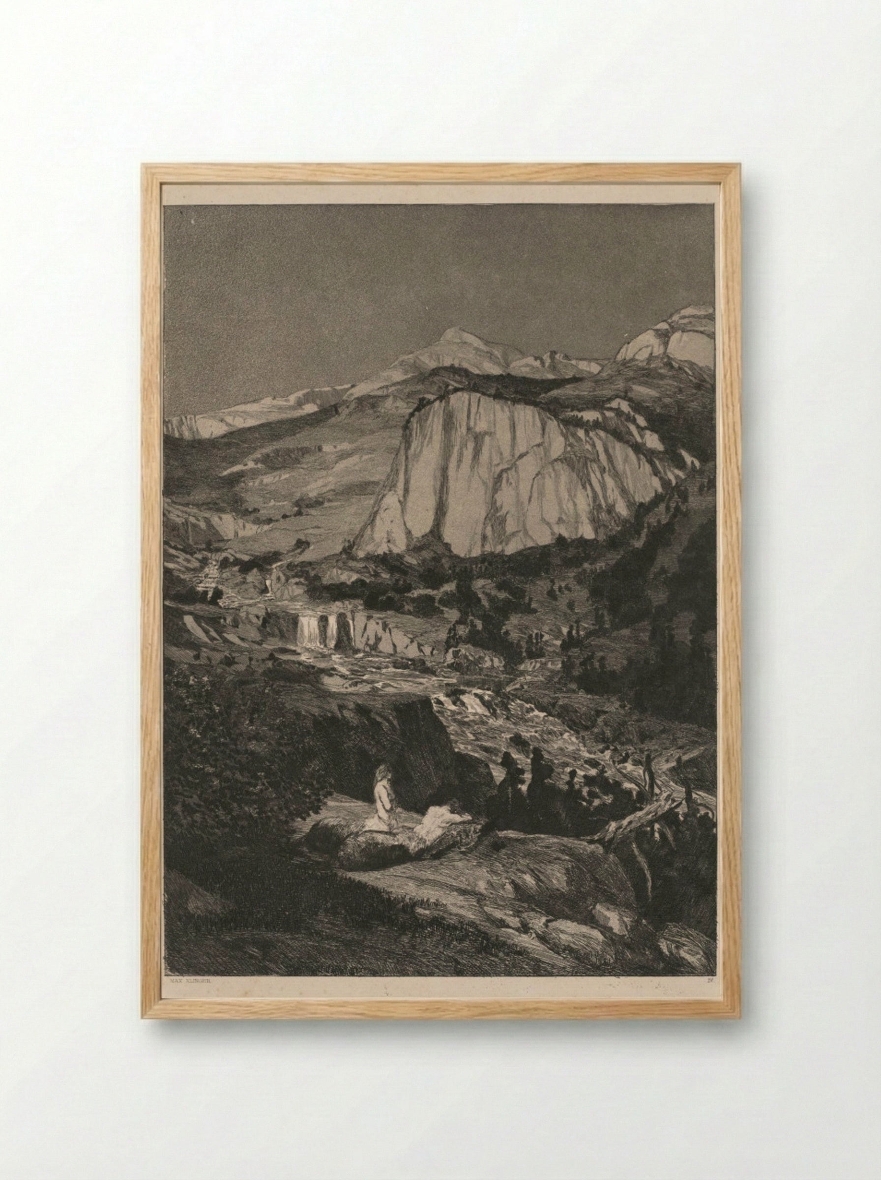Intermezzo: Moonlit Night (Opus IV, 5) - Max Klinger - Framed Print Wood