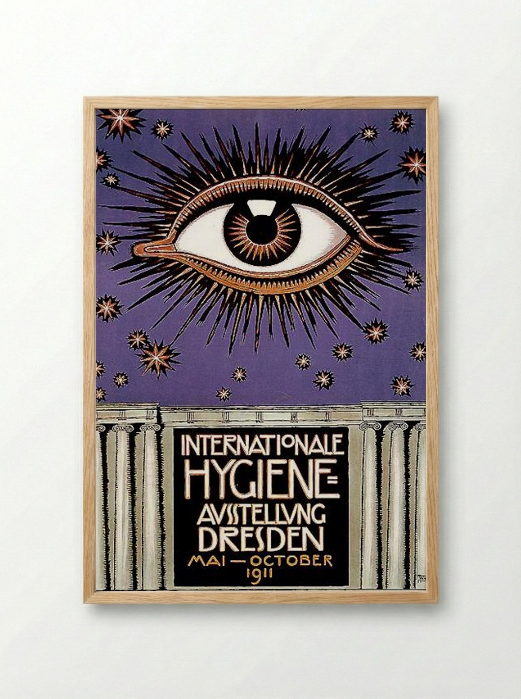 International Hygiene Exhibition Poster - Franz von Stuck - Framed Print Wood