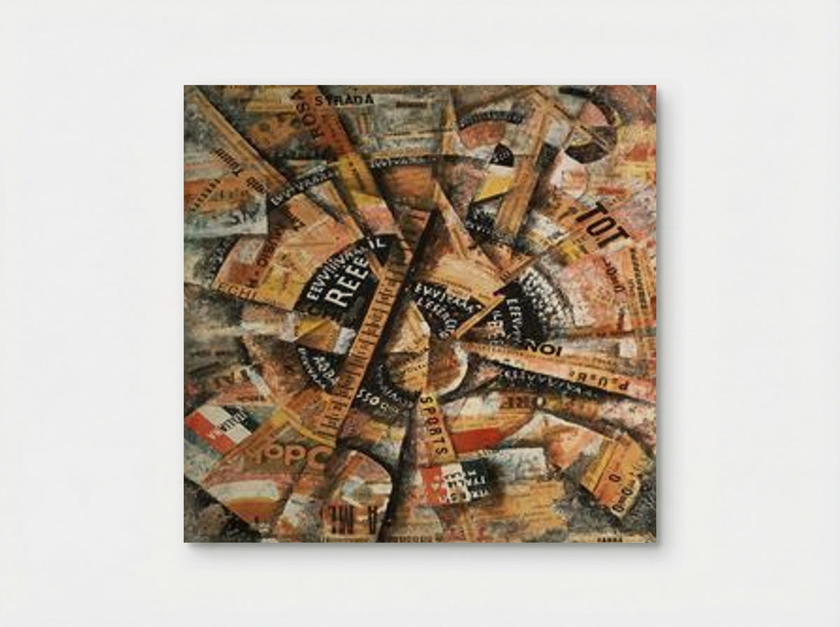 Interventionist Demonstration (Patriotic Holiday-Freeword Painting) - Carlo Carrà - Poster