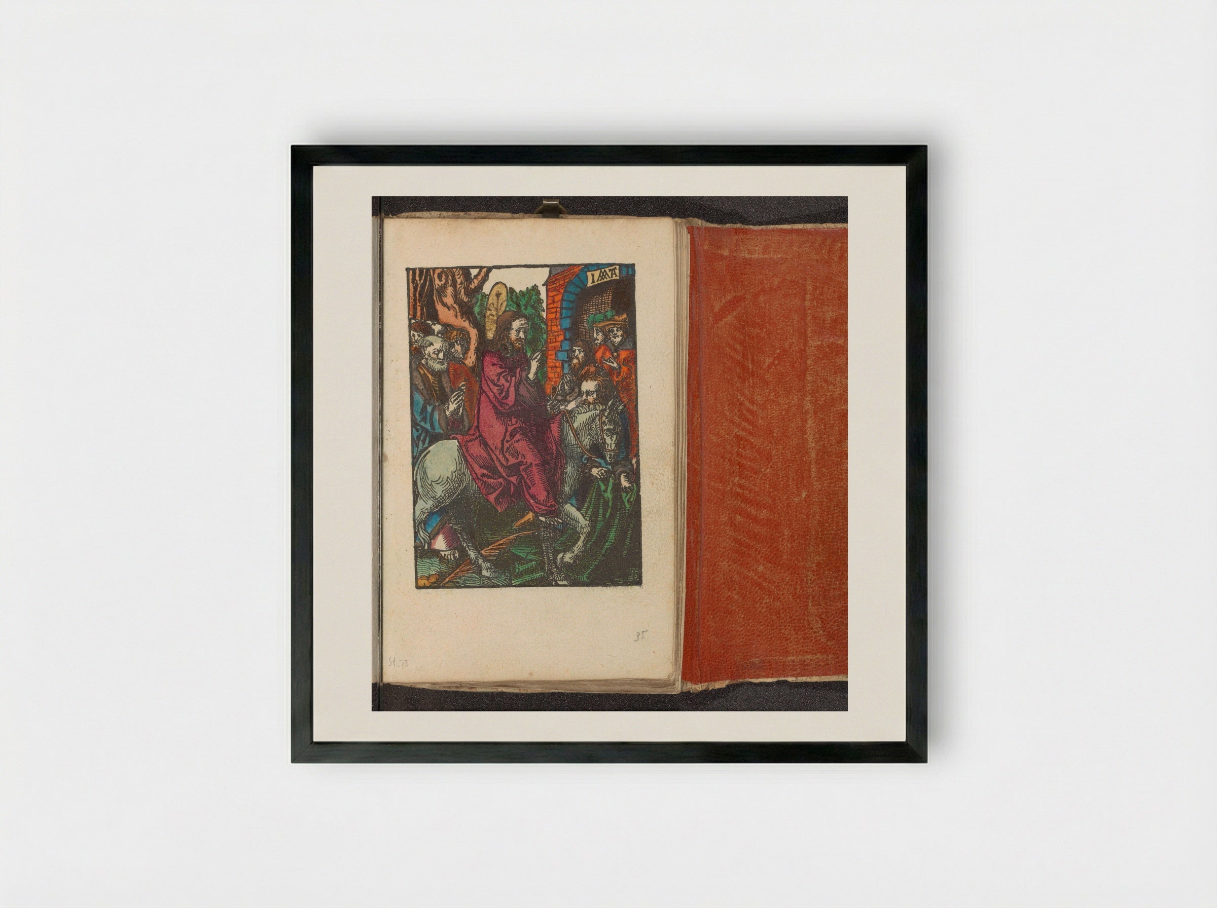 Intocht in Jeruzalem - Doen Pietersz. - Framed Print Black