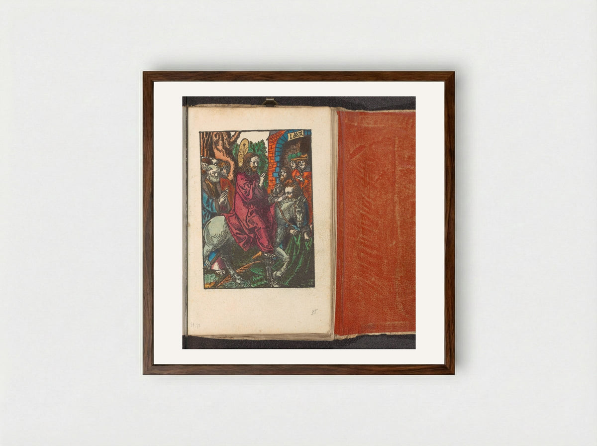 Intocht in Jeruzalem - Doen Pietersz. - Framed Print Dark Wood