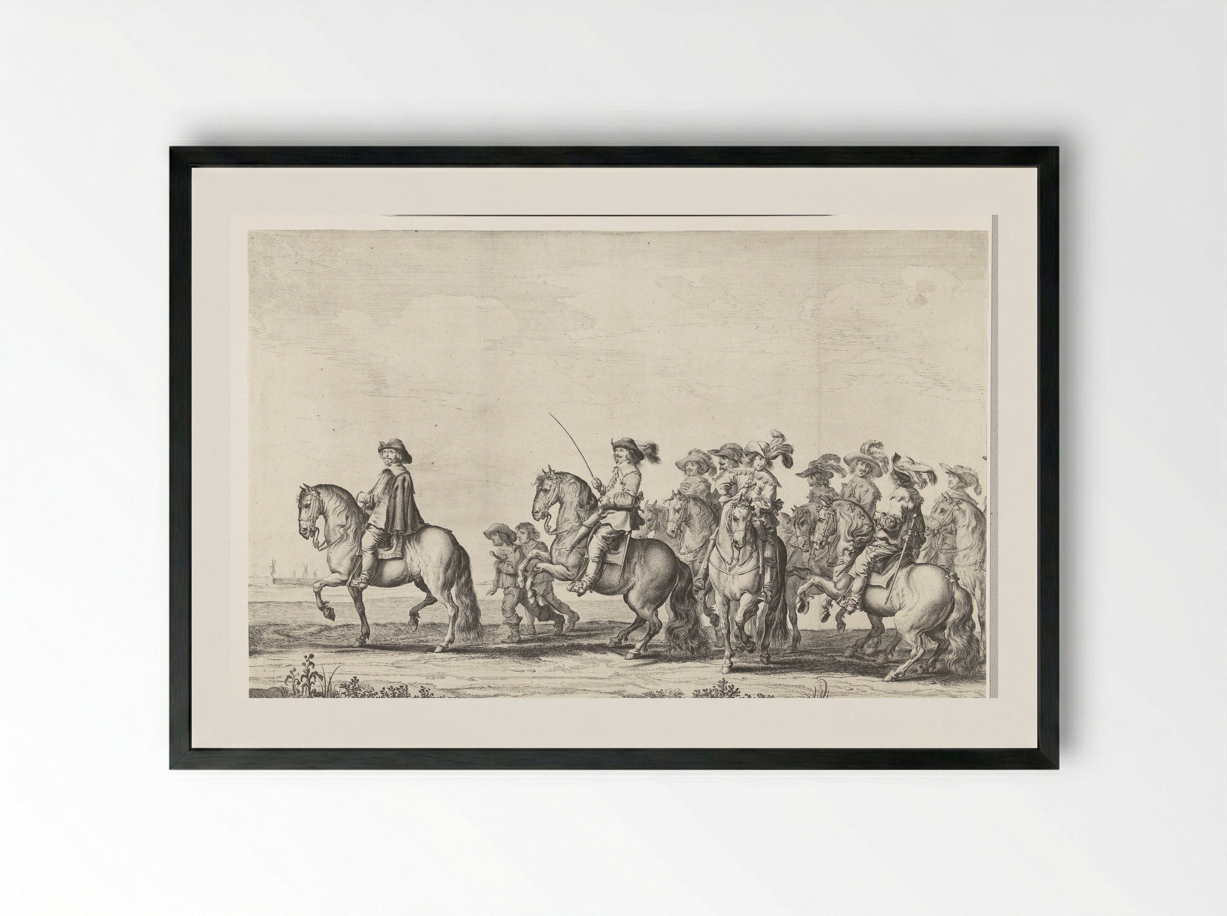 Intocht van Maria de Médicis te Amsterdam (plaat 2) - Pieter Nolpe - Framed Print Black