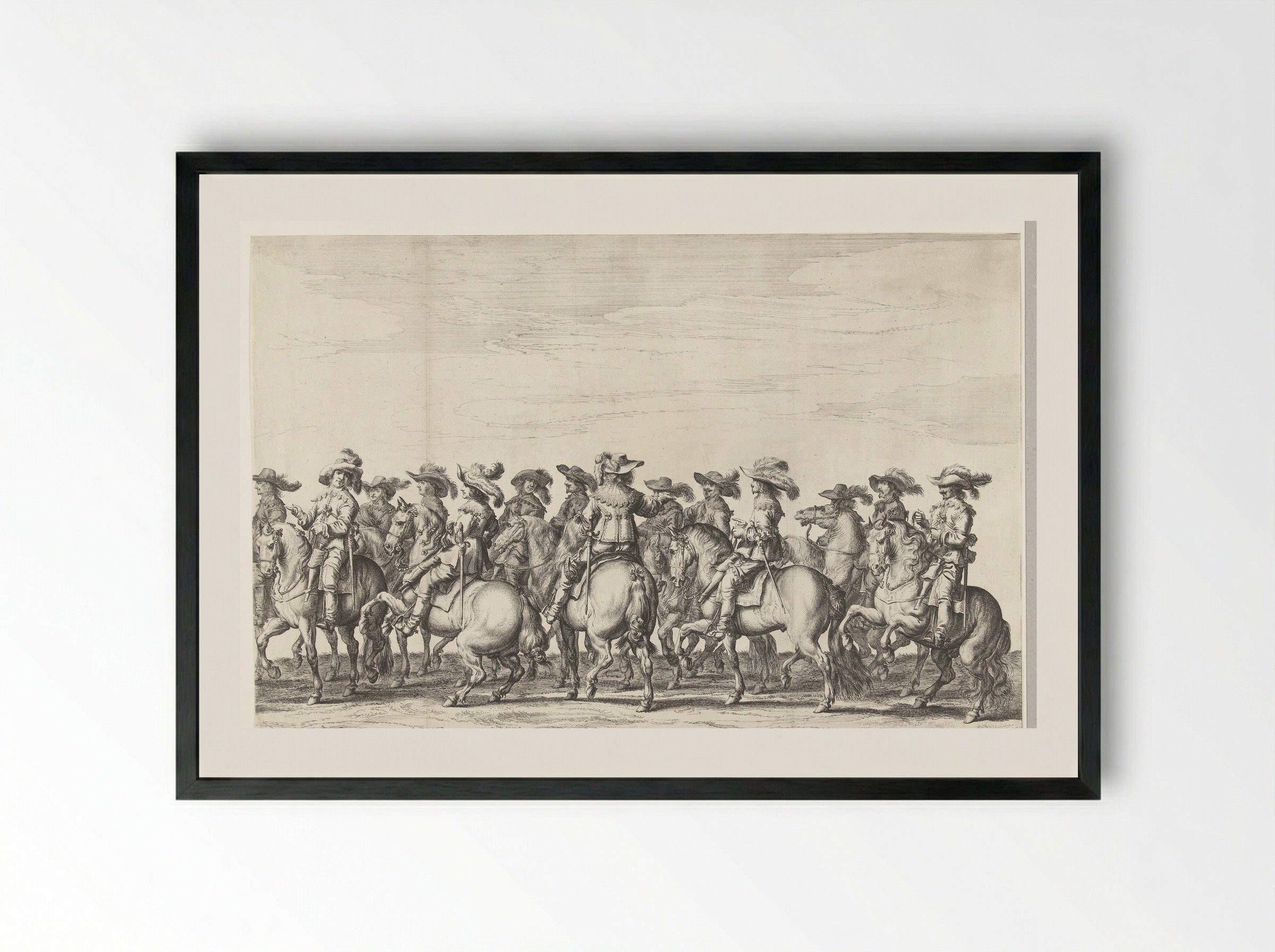 Intocht van Maria de Médicis te Amsterdam (plaat 3) - Pieter Nolpe - Framed Print Black