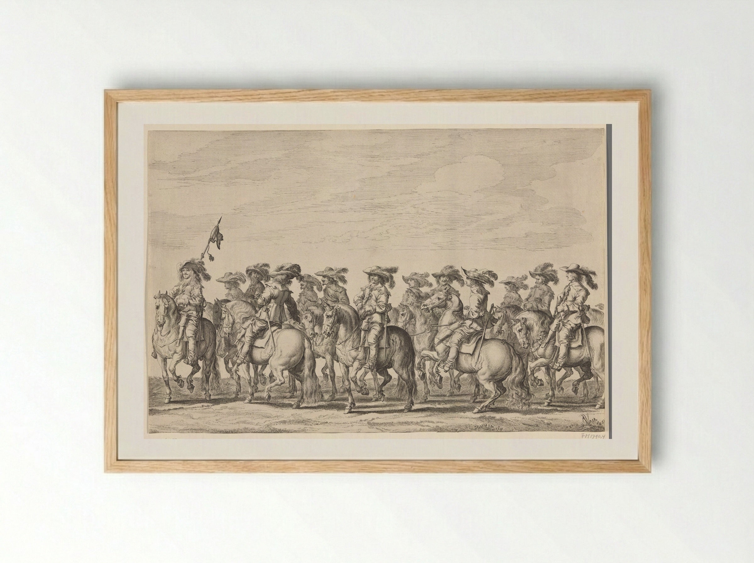 Intocht van Maria de Médicis te Amsterdam (plaat 4) - Pieter Nolpe - Framed Print Wood