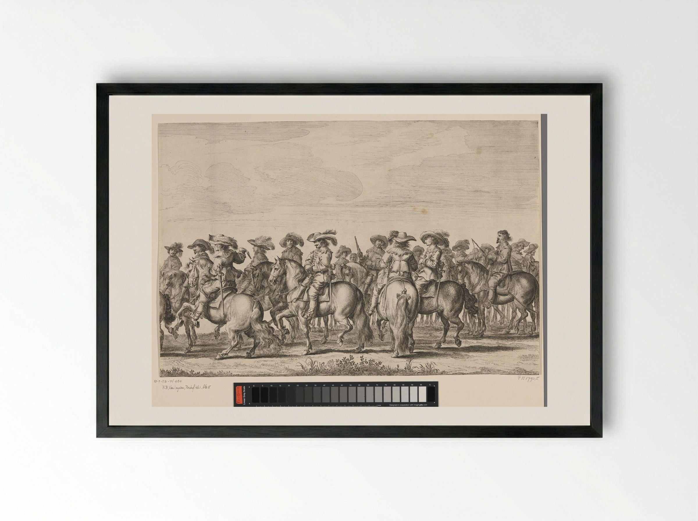 Intocht van Maria de Médicis te Amsterdam (plaat 5) - Pieter Nolpe - Framed Print Black