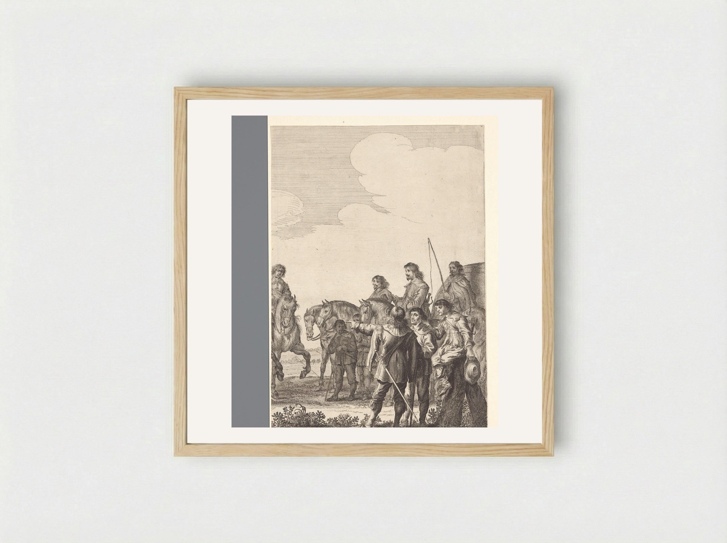 Intocht van Maria de Médicis te Amsterdam (plaat 7) - Pieter Nolpe - Framed Print Wood