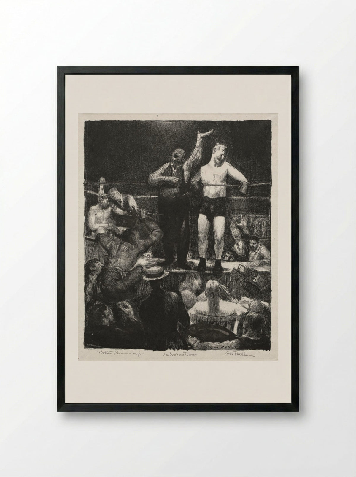 Introductions - George Bellows - Framed Print Black