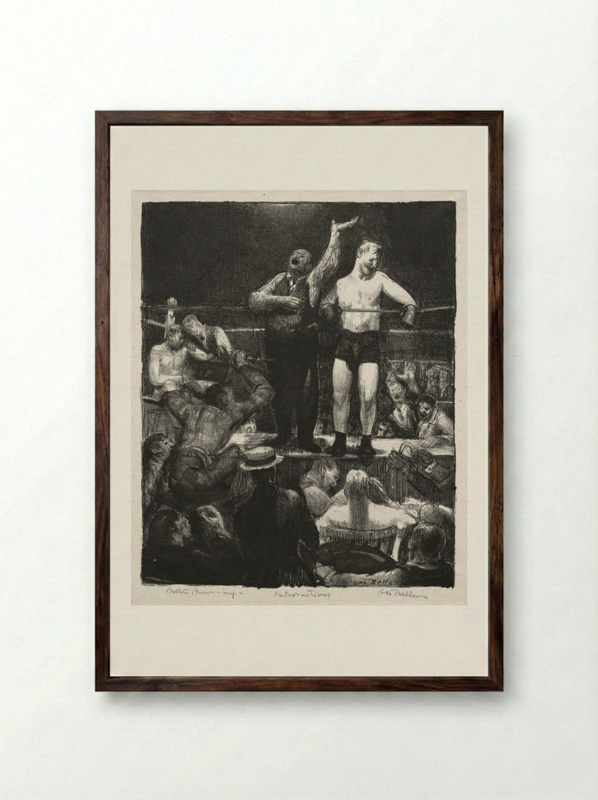 Introductions - George Bellows - Framed Print Dark Wood
