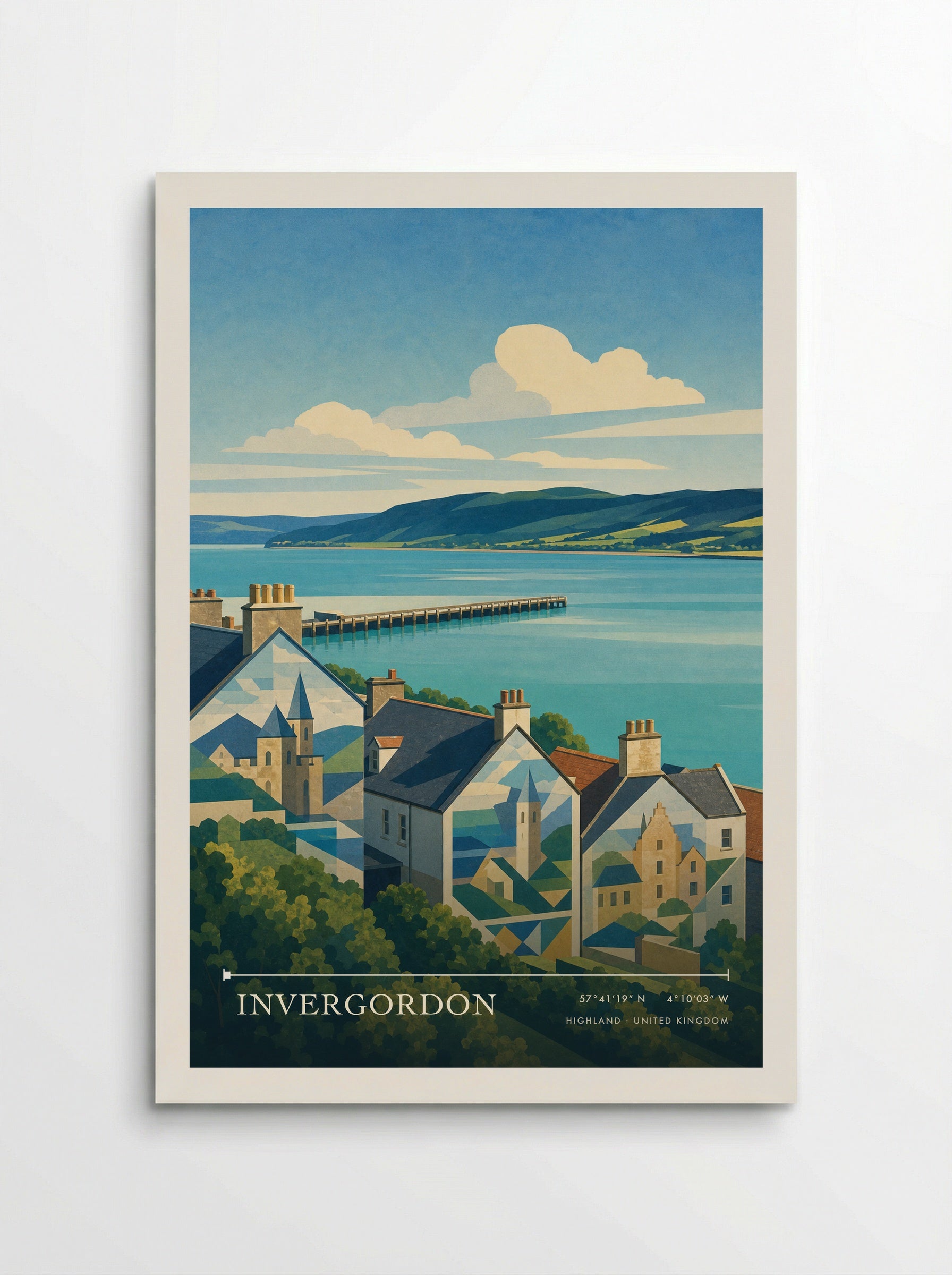 Invergordon Highland United Kingdom Travel Poster - Poster
