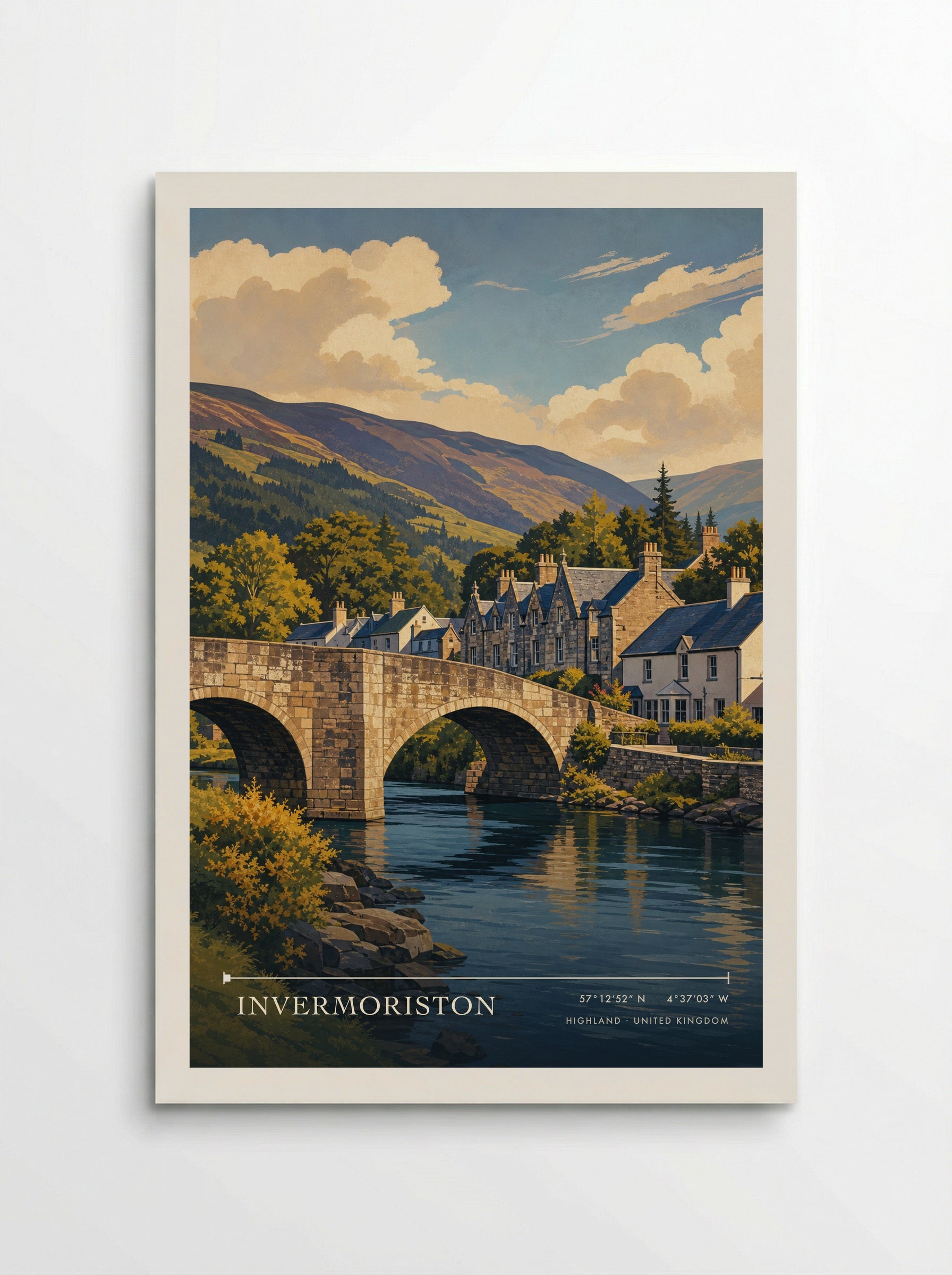 Invermoriston Highland United Kingdom Travel Poster - Poster