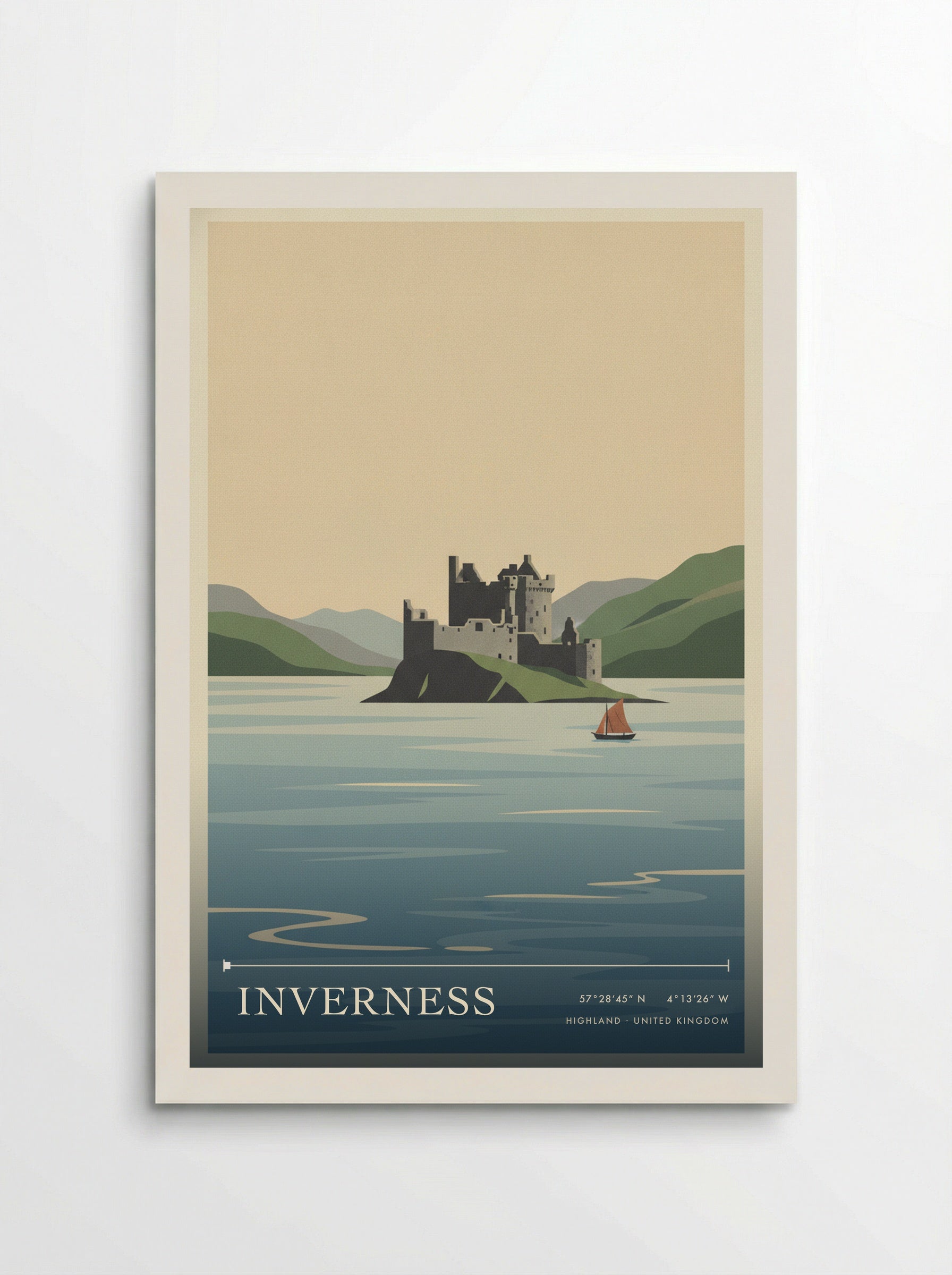 Inverness Highland United Kingdom Travel Poster - Poster
