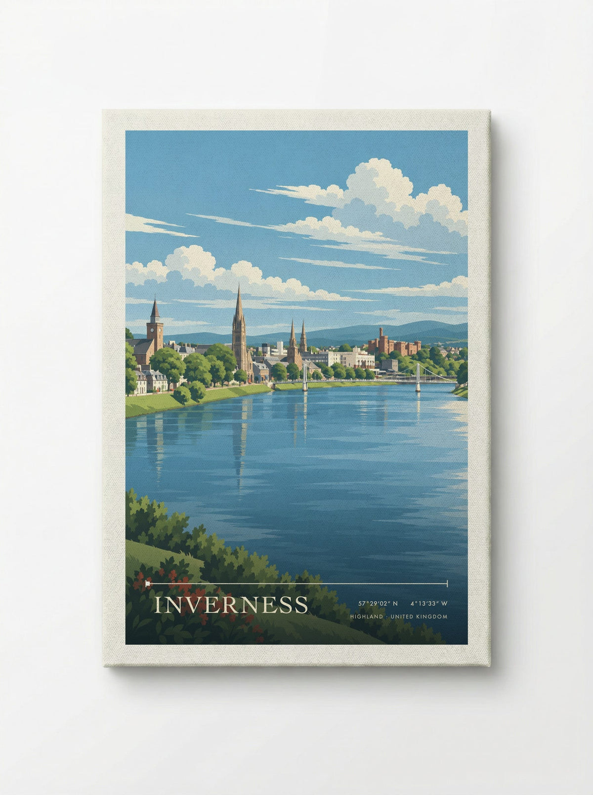 Inverness, Highland | Travel Poster - Canvas