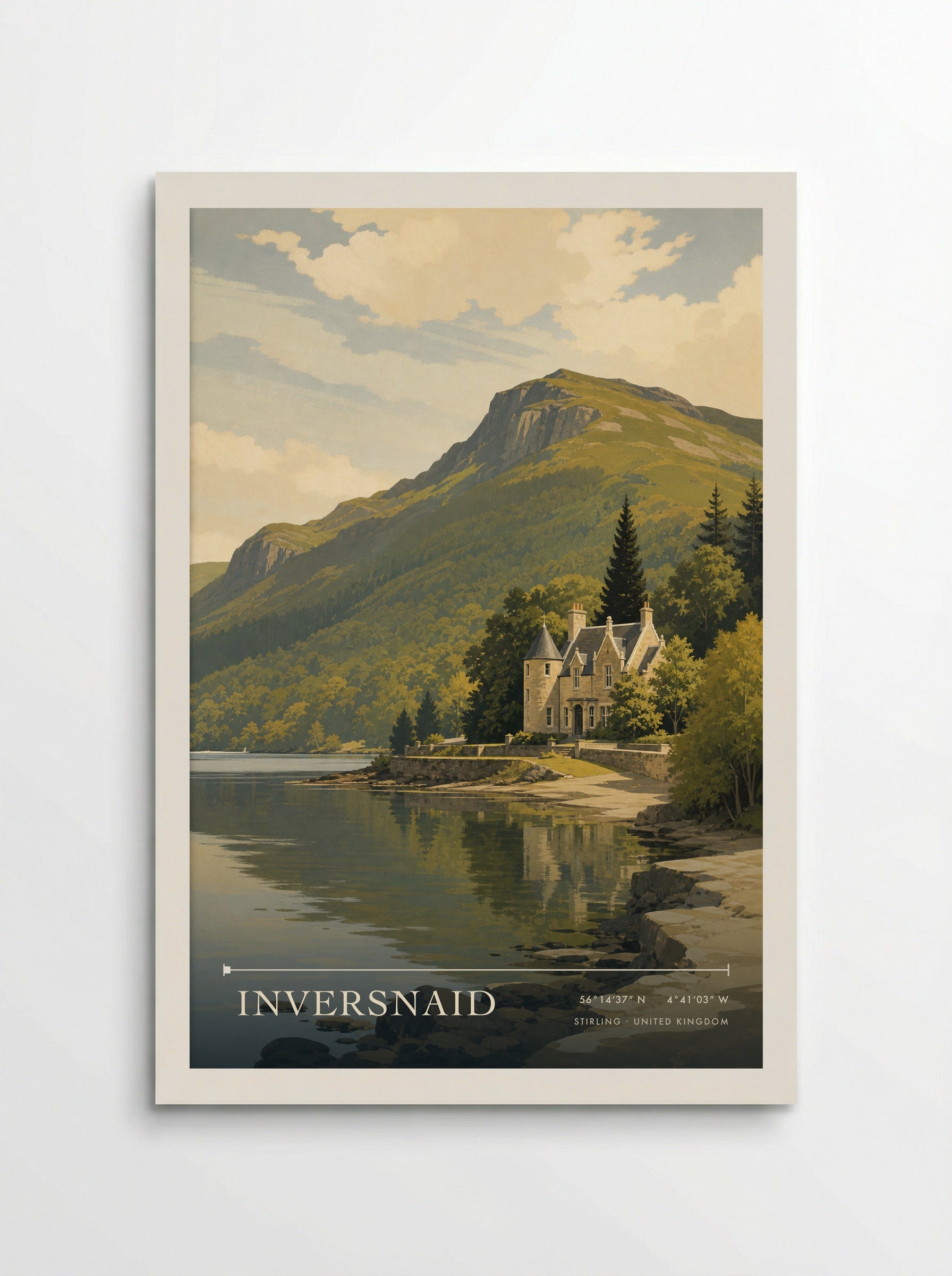 Inversnaid Stirling United Kingdom Travel Poster - Poster
