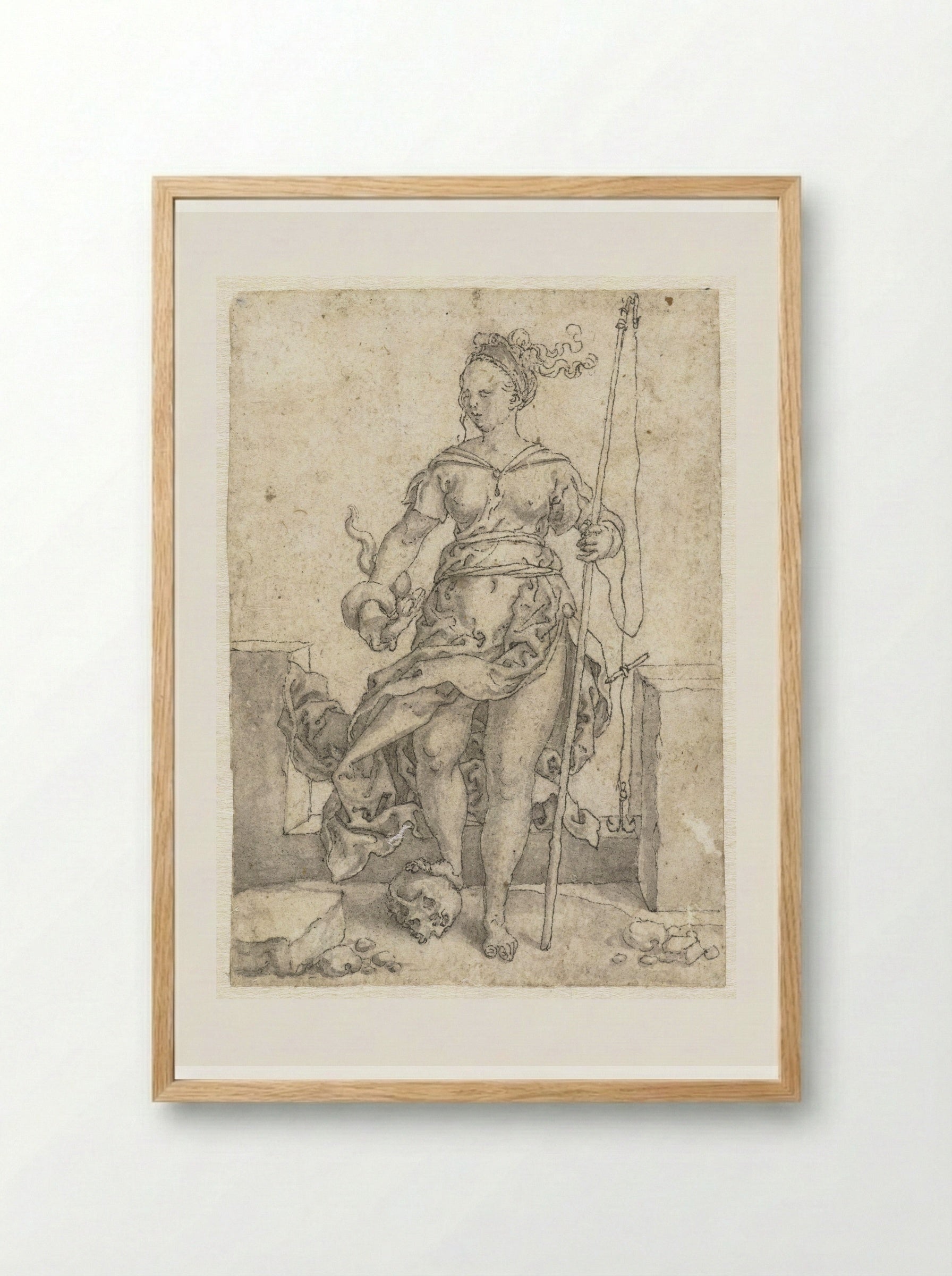 Invidia (Envy) - Heinrich Aldegrever - Framed Print Wood