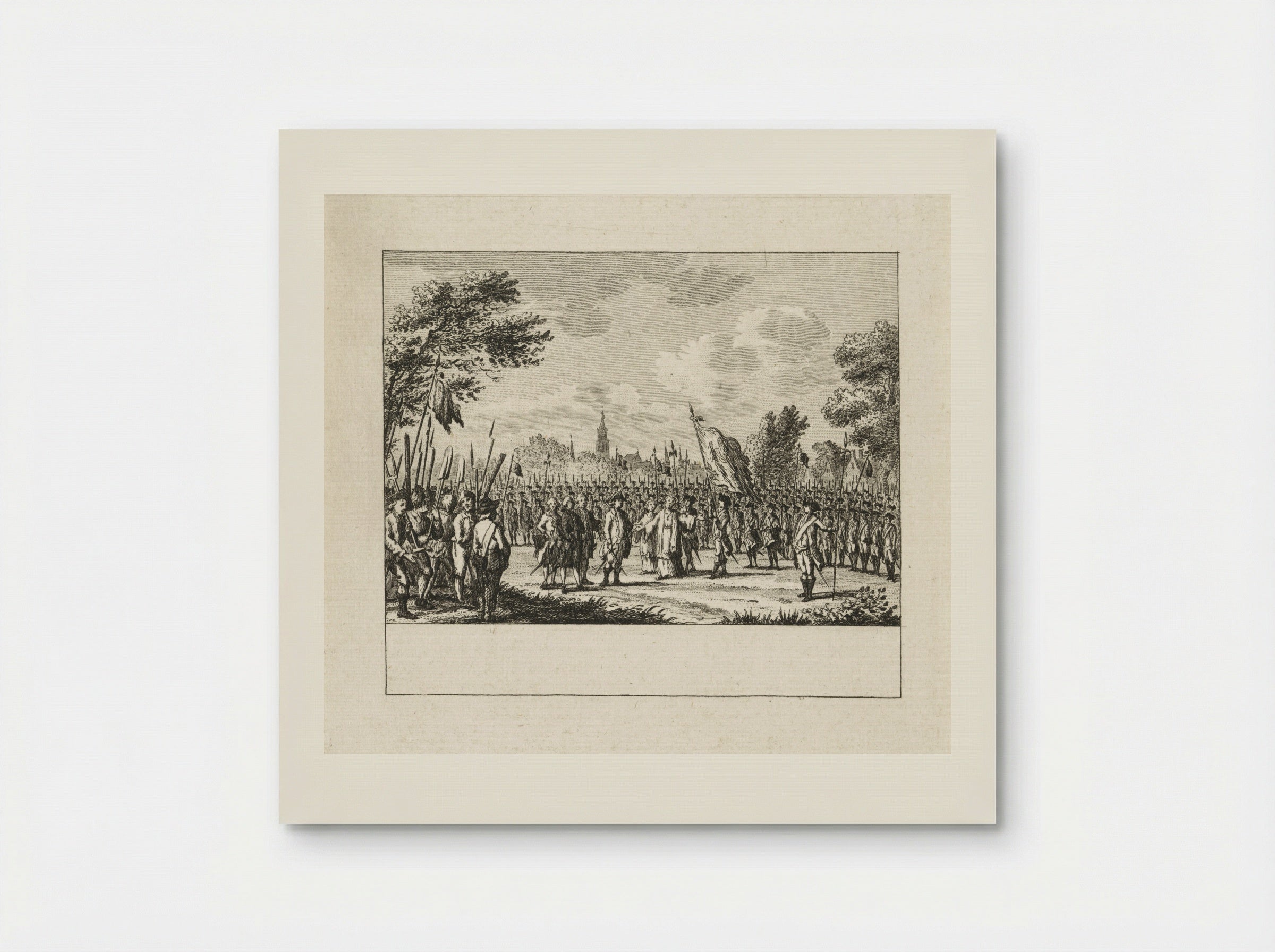 Inzegening van het vaandel, buiten Luik - Cornelis Brouwer - Poster