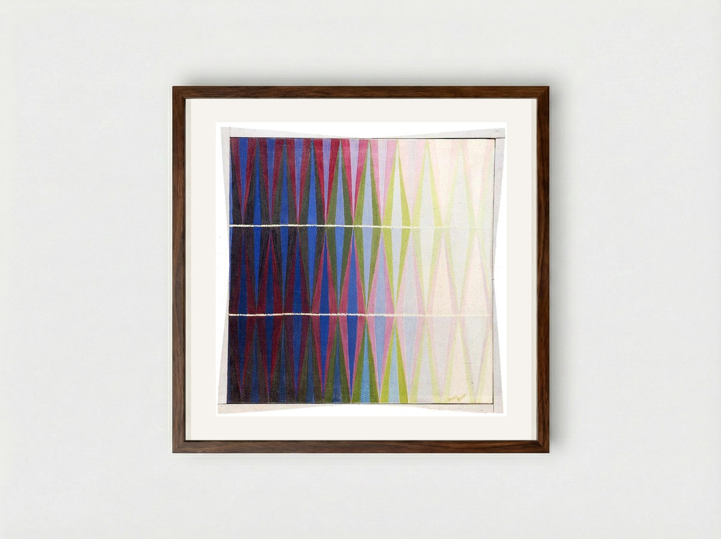 Iridescent Interpenetration No. 7 - Giacomo Balla - Framed Print Dark Wood