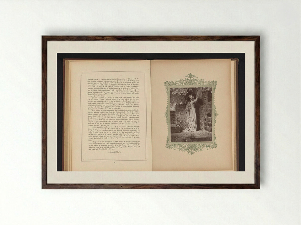 Irmgard and Immo - Friedrich Bruckmann - Framed Print Dark Wood
