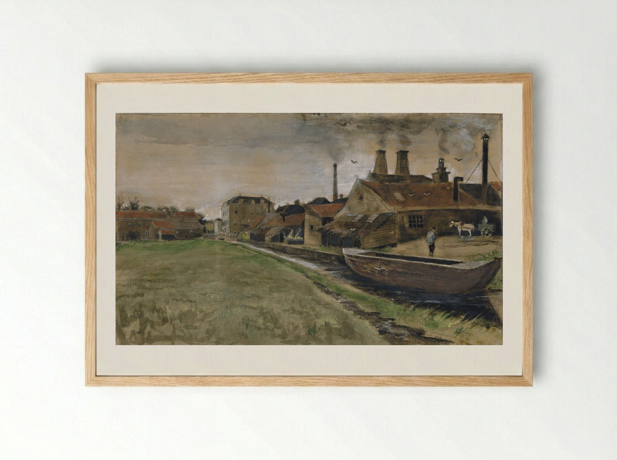Iron Mill in The Hague - Vincent van Gogh - Framed Print Wood
