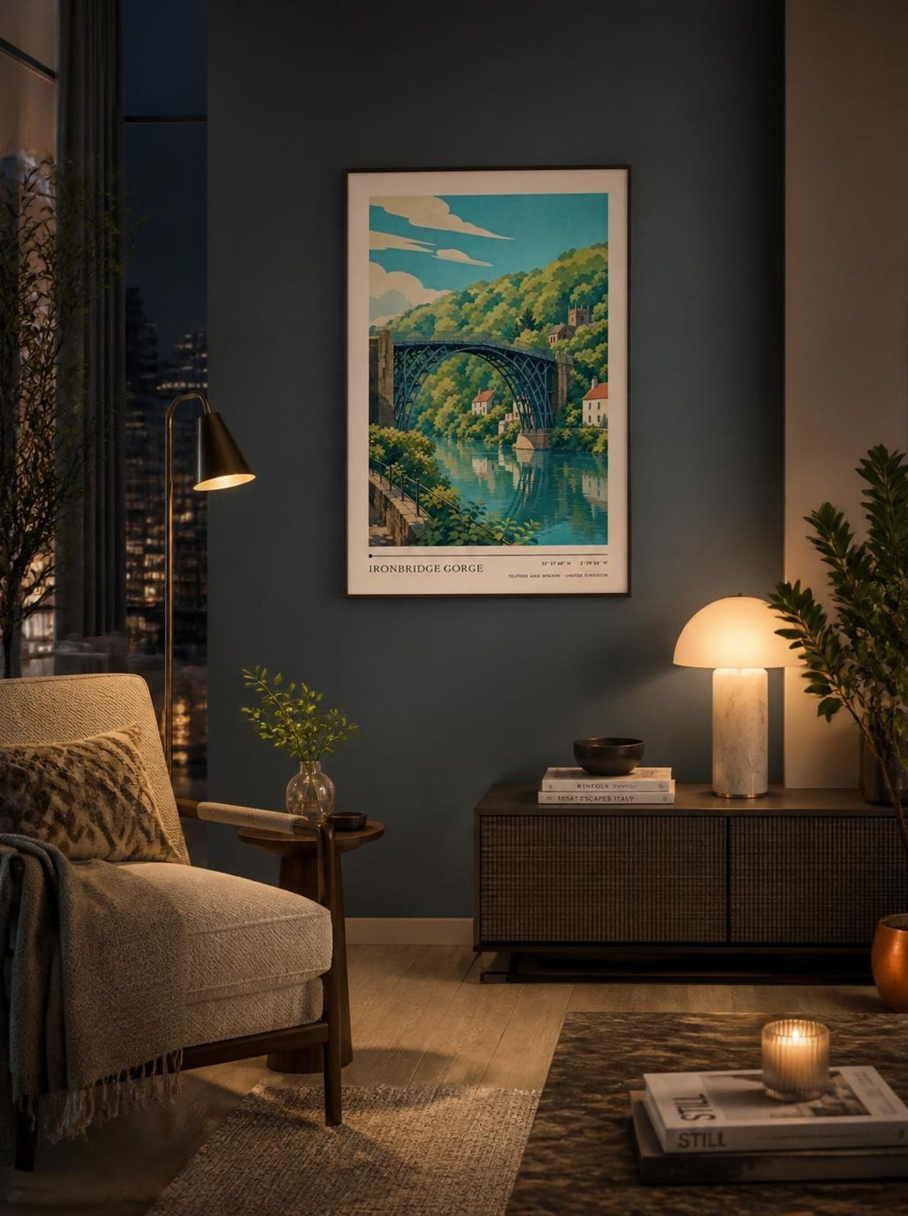 Ironbridge Gorge Telford and Wrekin United Kingdom Travel Poster - Lifestyle