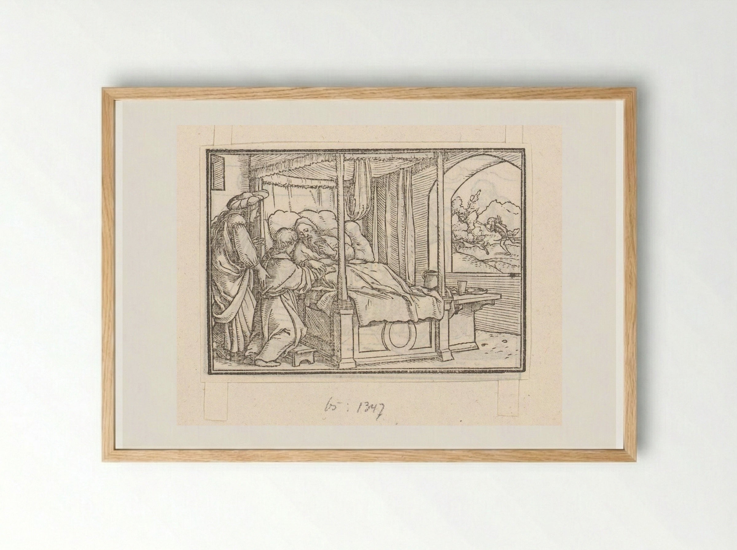 Isaac Blessing Jacob - Veit Rudolf Specklin - Framed Print Wood