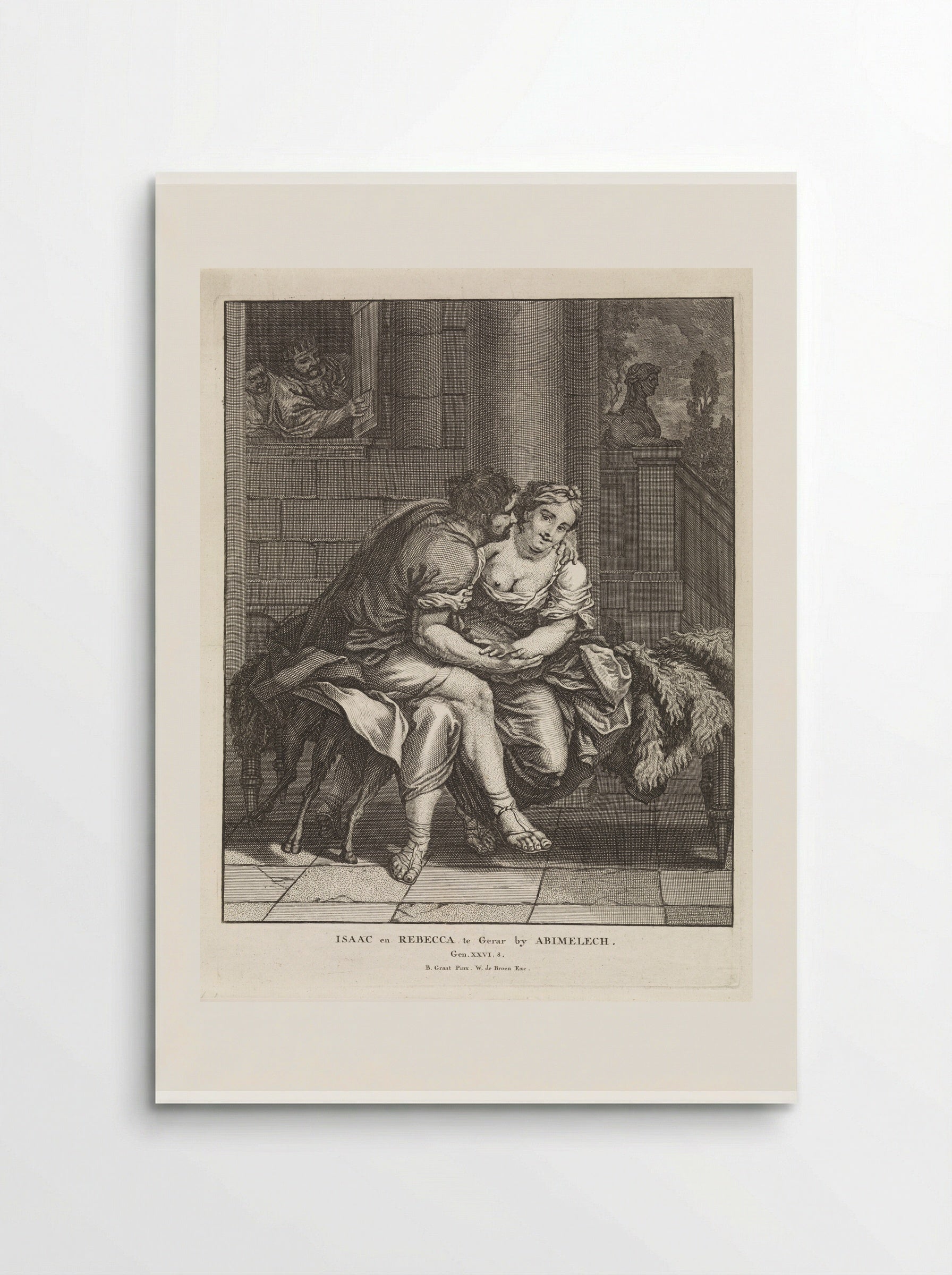 Isaac and Rebecca in Gerar - Matthijs Pool - Poster