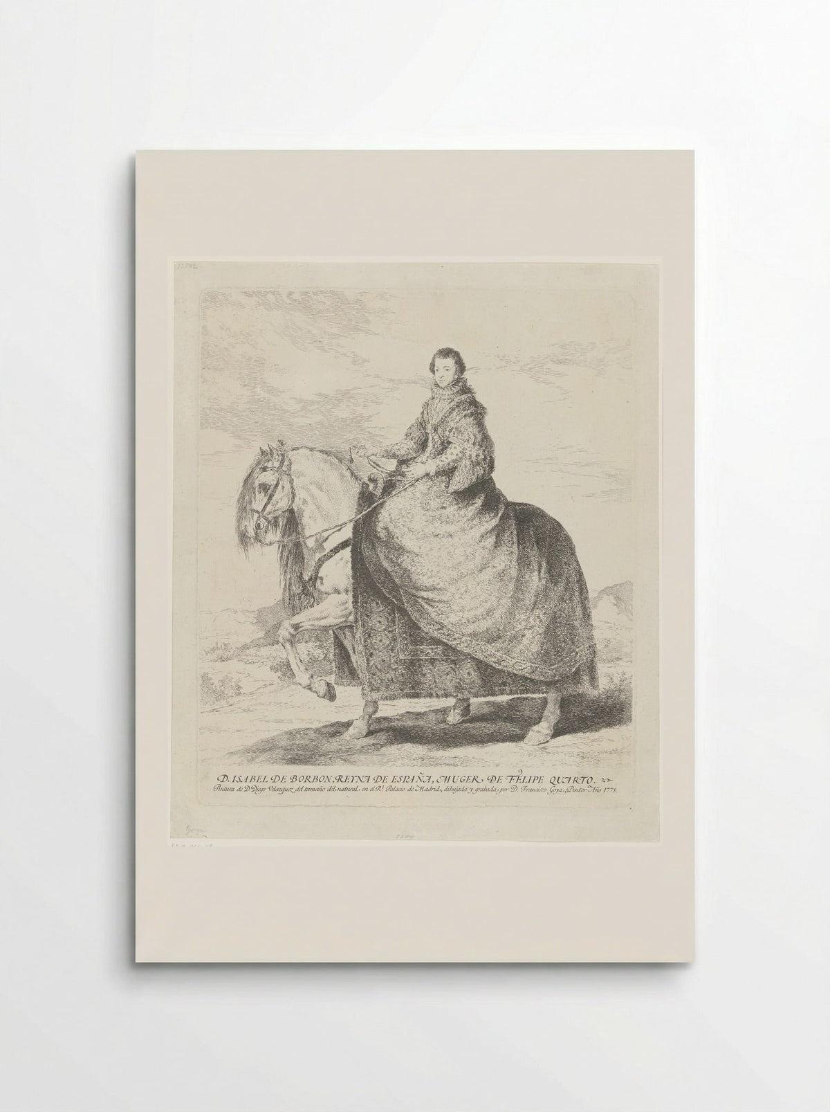 Isabel de Borbón on Horseback - Francisco Goya - Poster