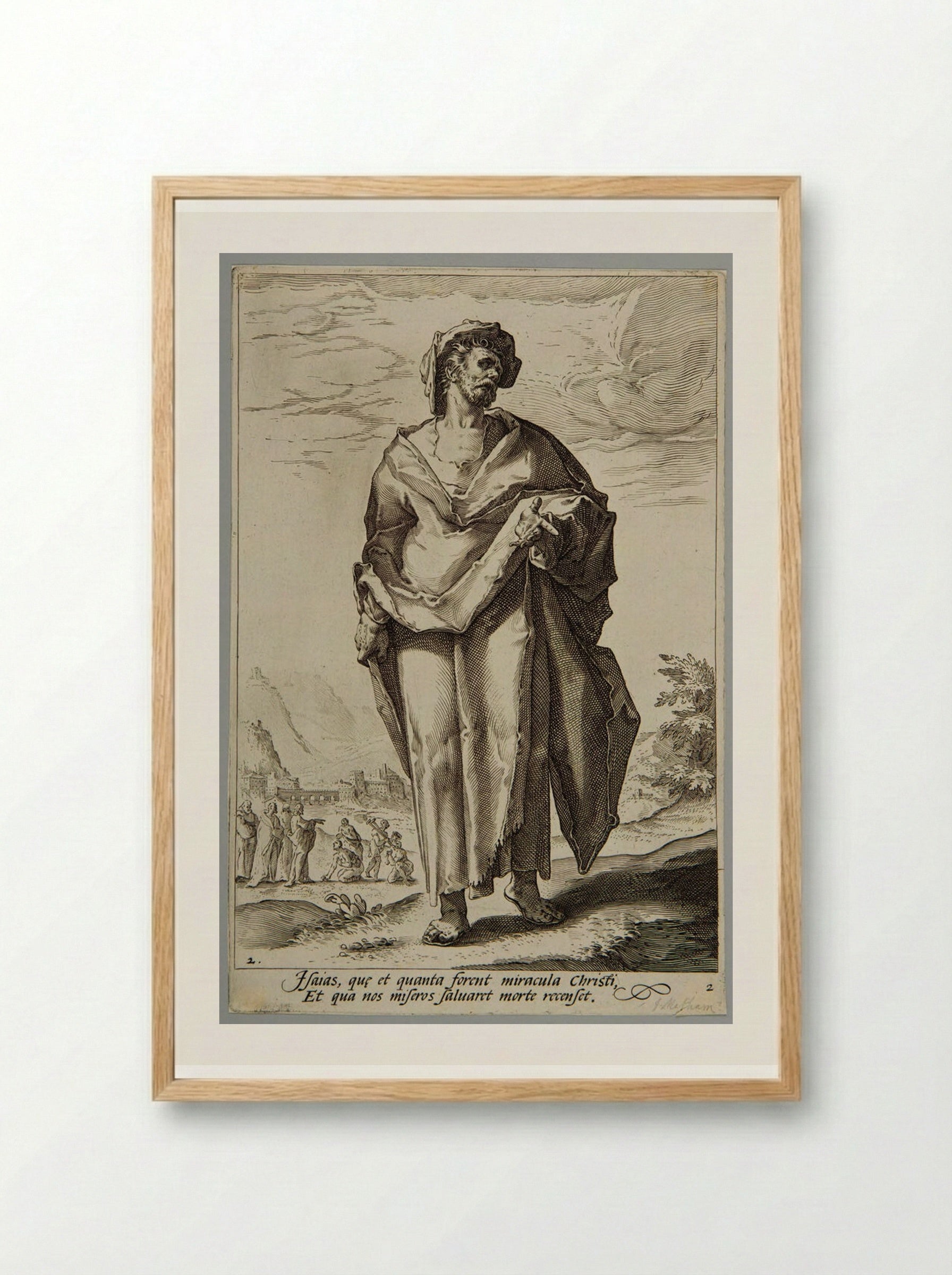 Isaiah - Jacob Matham - Framed Print Wood