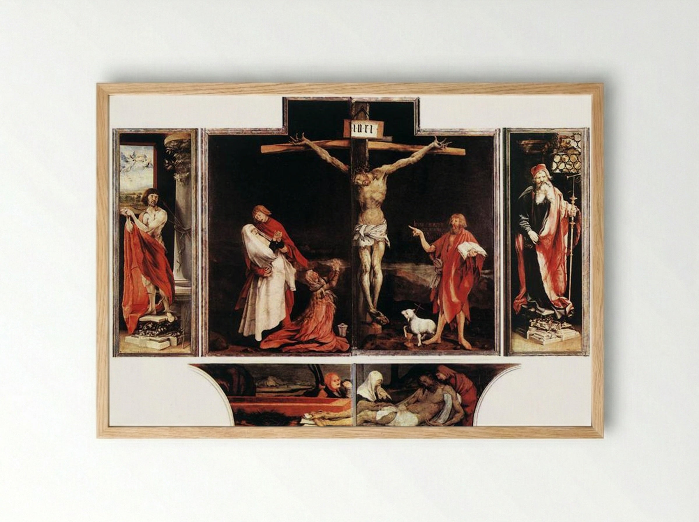 Isenheim Altarpiece (First View) - Matthias Grünewald - Framed Print Wood