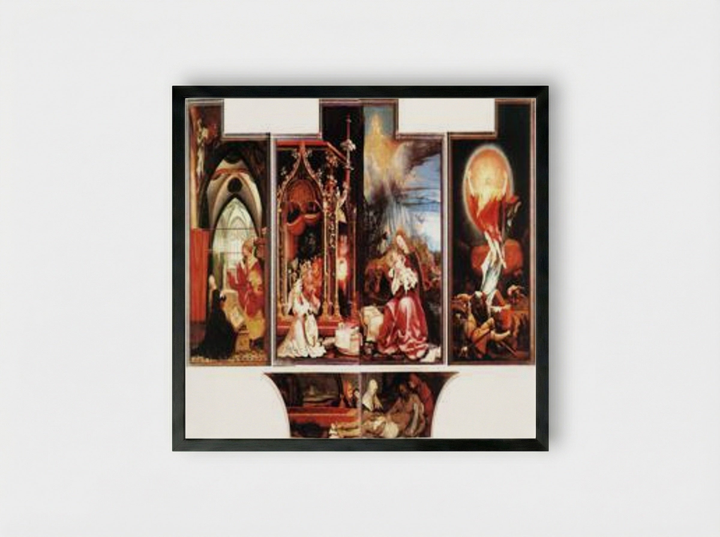 Isenheim Altarpiece (Second View) - Matthias Grünewald - Framed Print Black