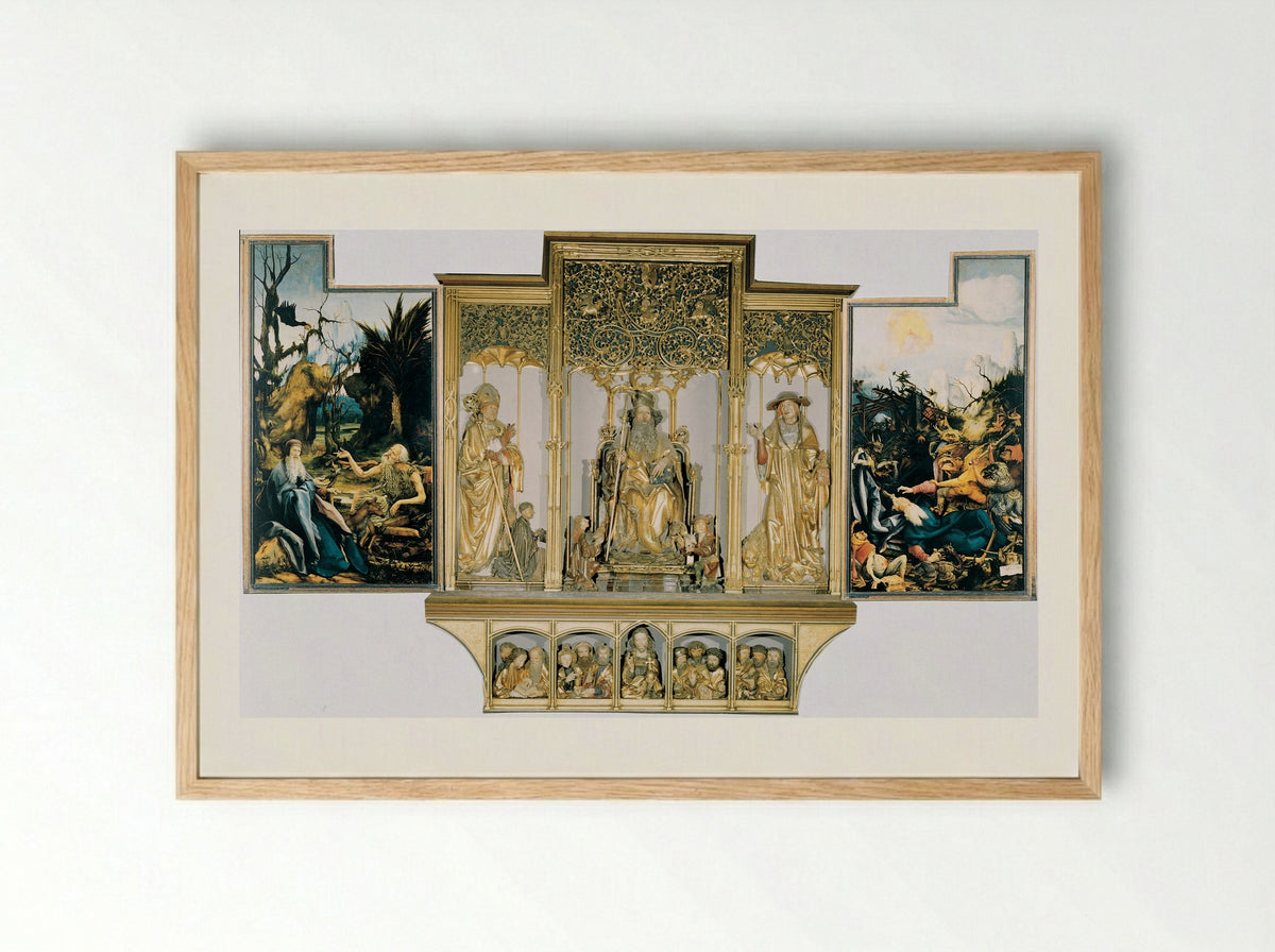 Isenheim Altarpiece (Second View) - Matthias Grünewald - Framed Print Wood