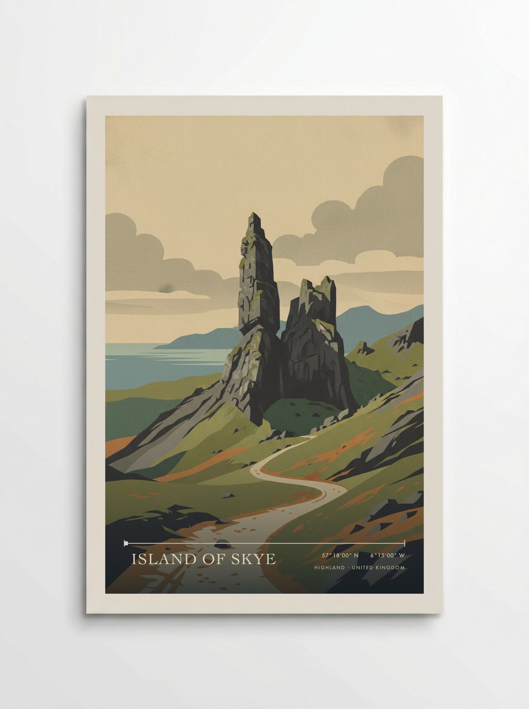 Island of Skye Highland United Kingdom Travel Poster - Poster