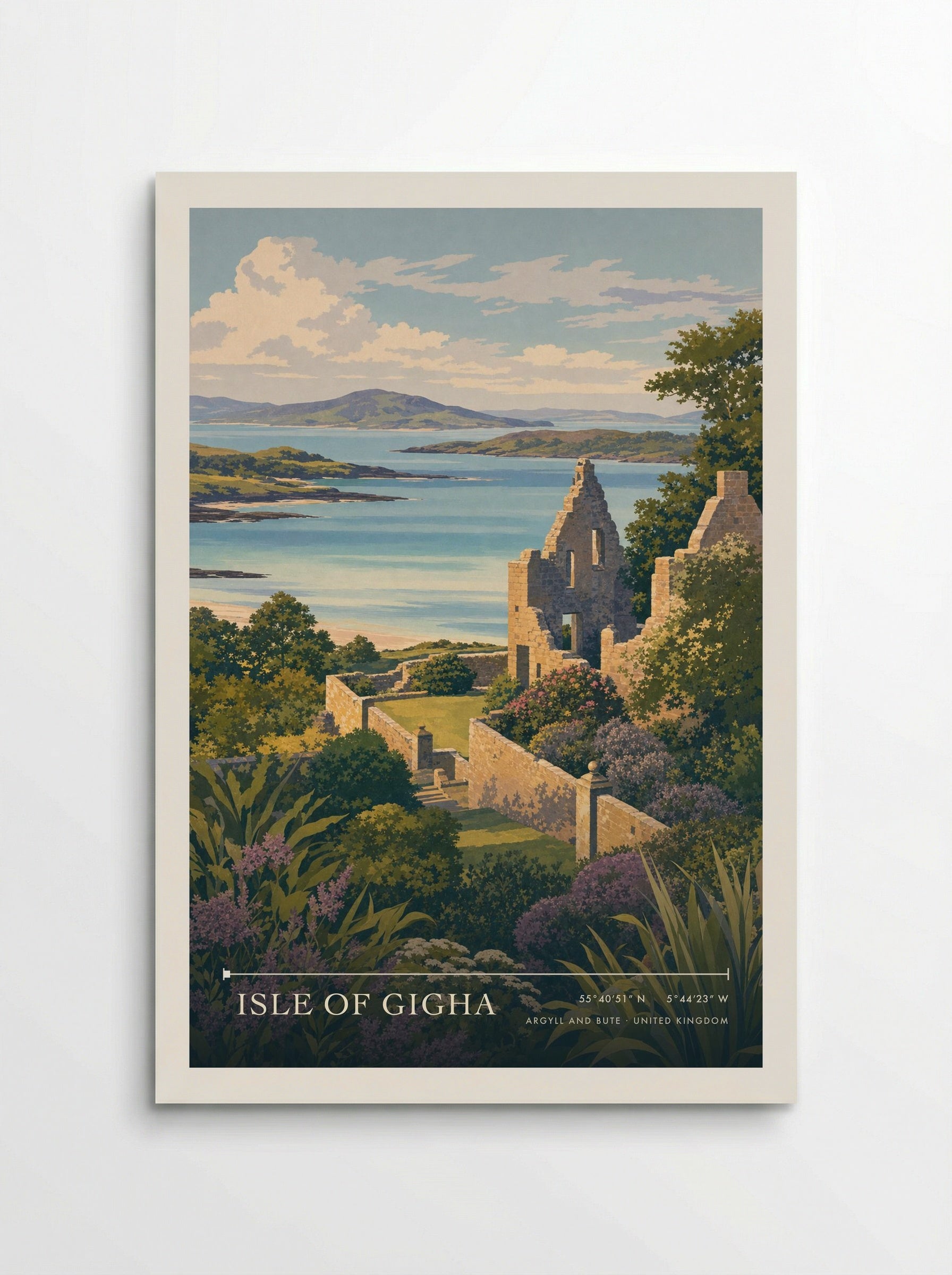 Isle of Gigha Argyll and Bute United Kingdom Travel Poster - Poster