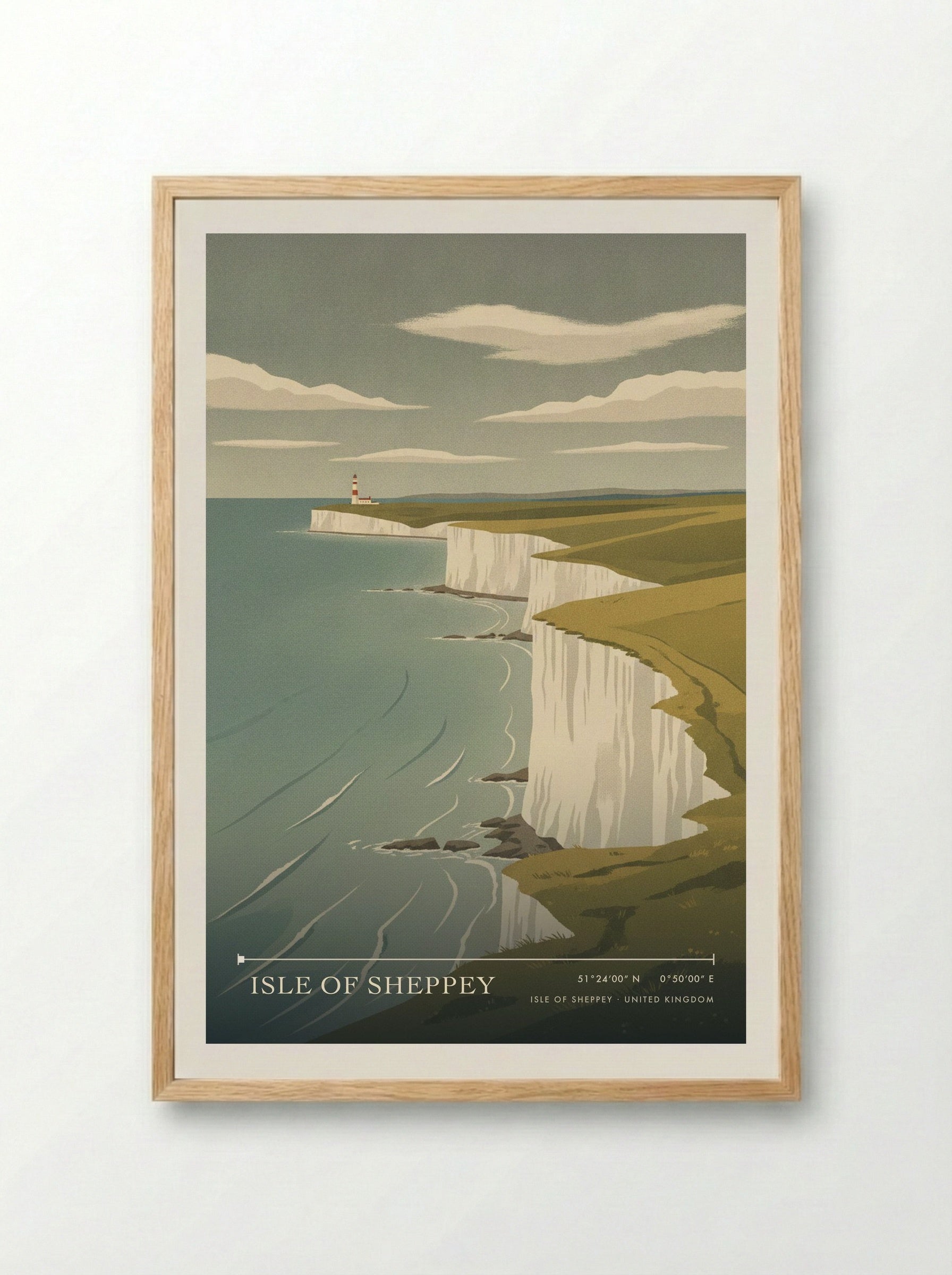 Isle of Sheppey United Kingdom Travel Poster - Framed Print Wood