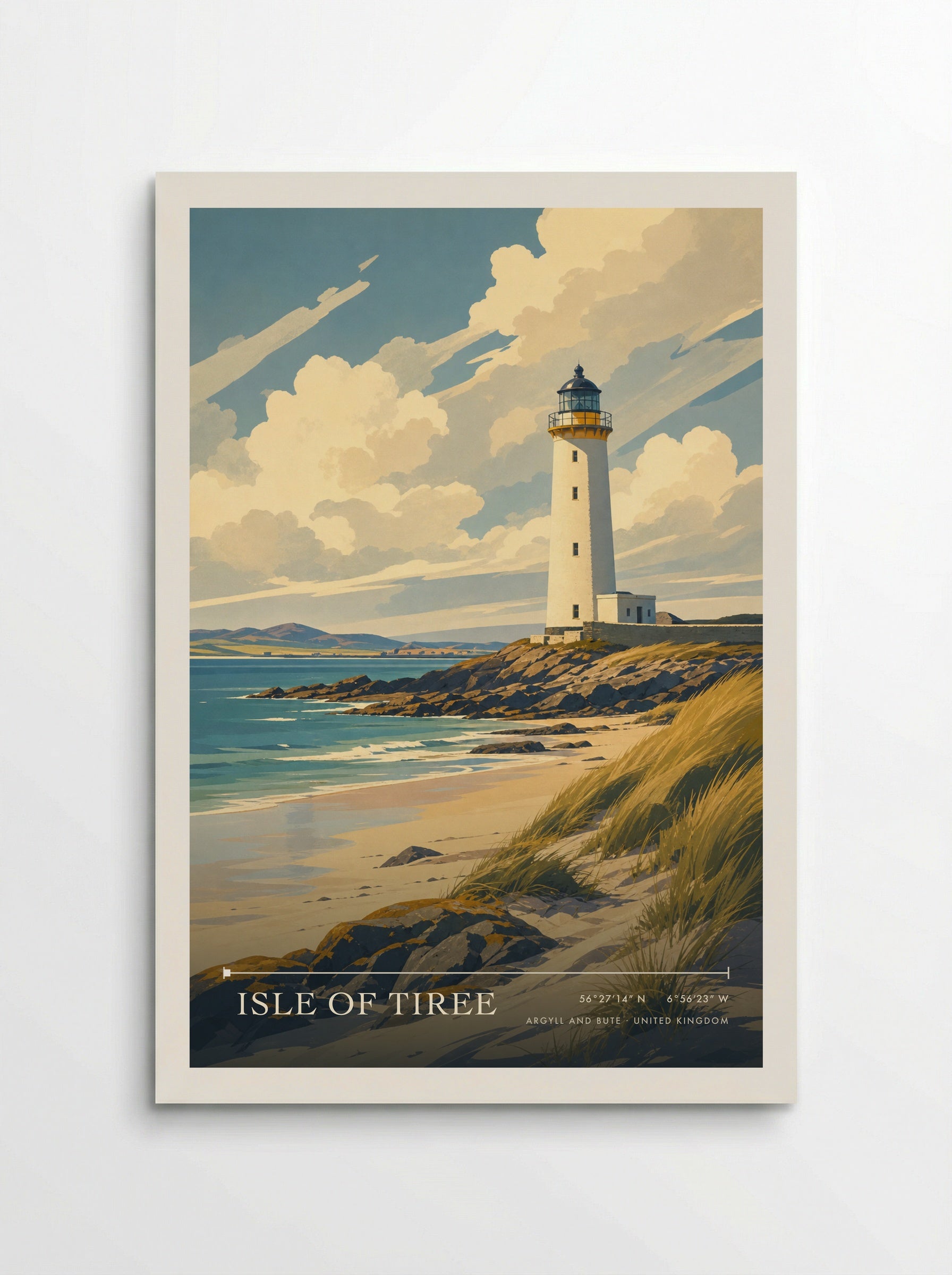Isle of Tiree Argyll and Bute United Kingdom Travel Poster - Poster