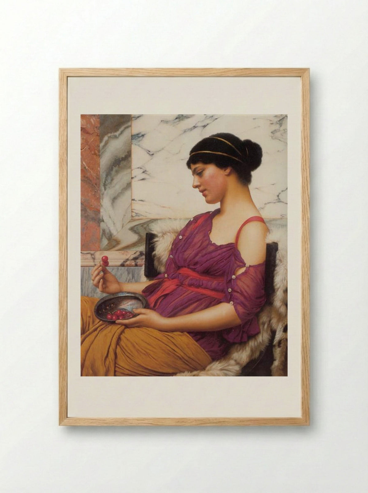 Ismenia - John William Godward - Framed Print Wood
