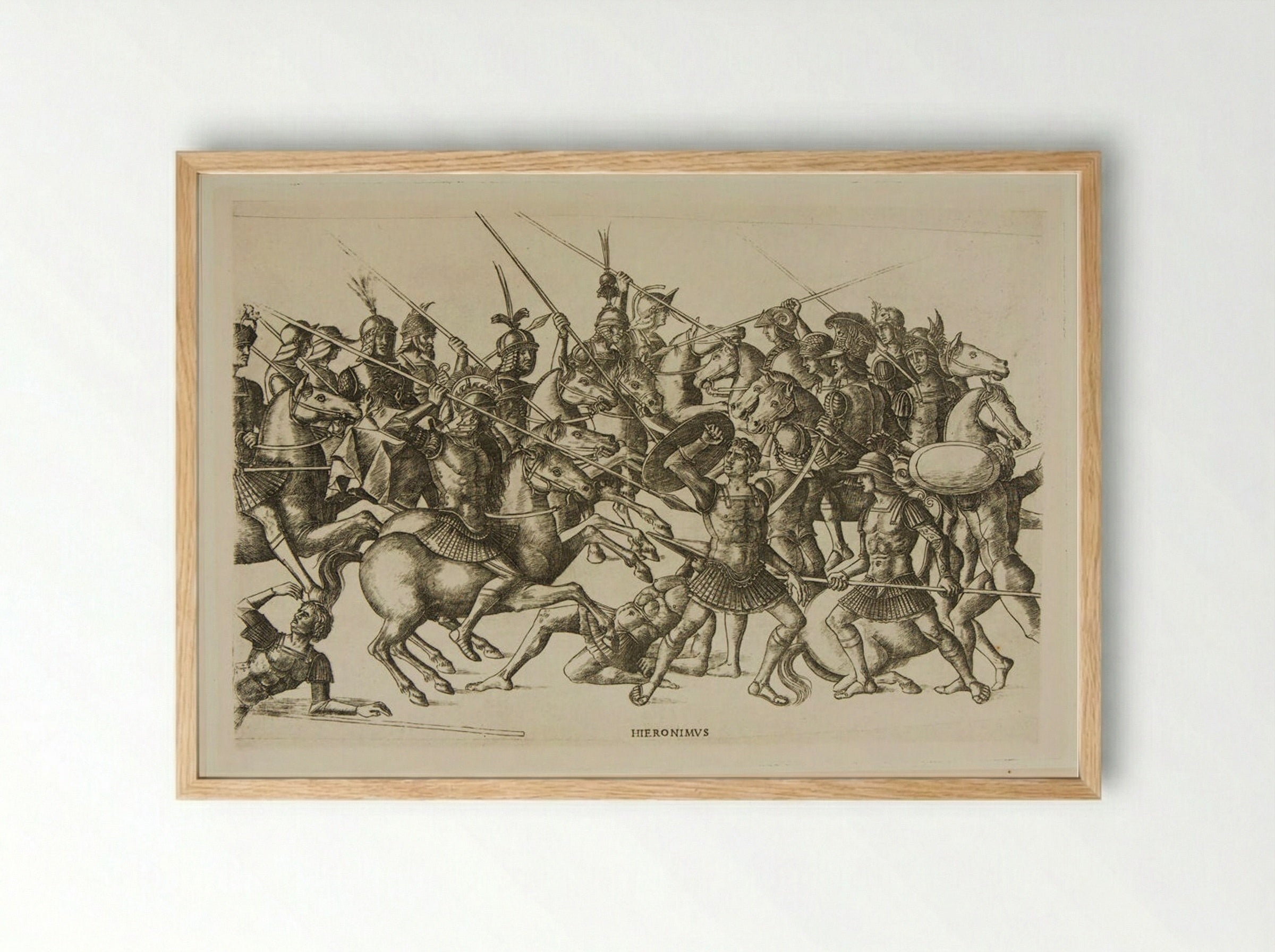 Israel and the Amalekites: the Battle - Girolamo Mocetto - Framed Print Wood