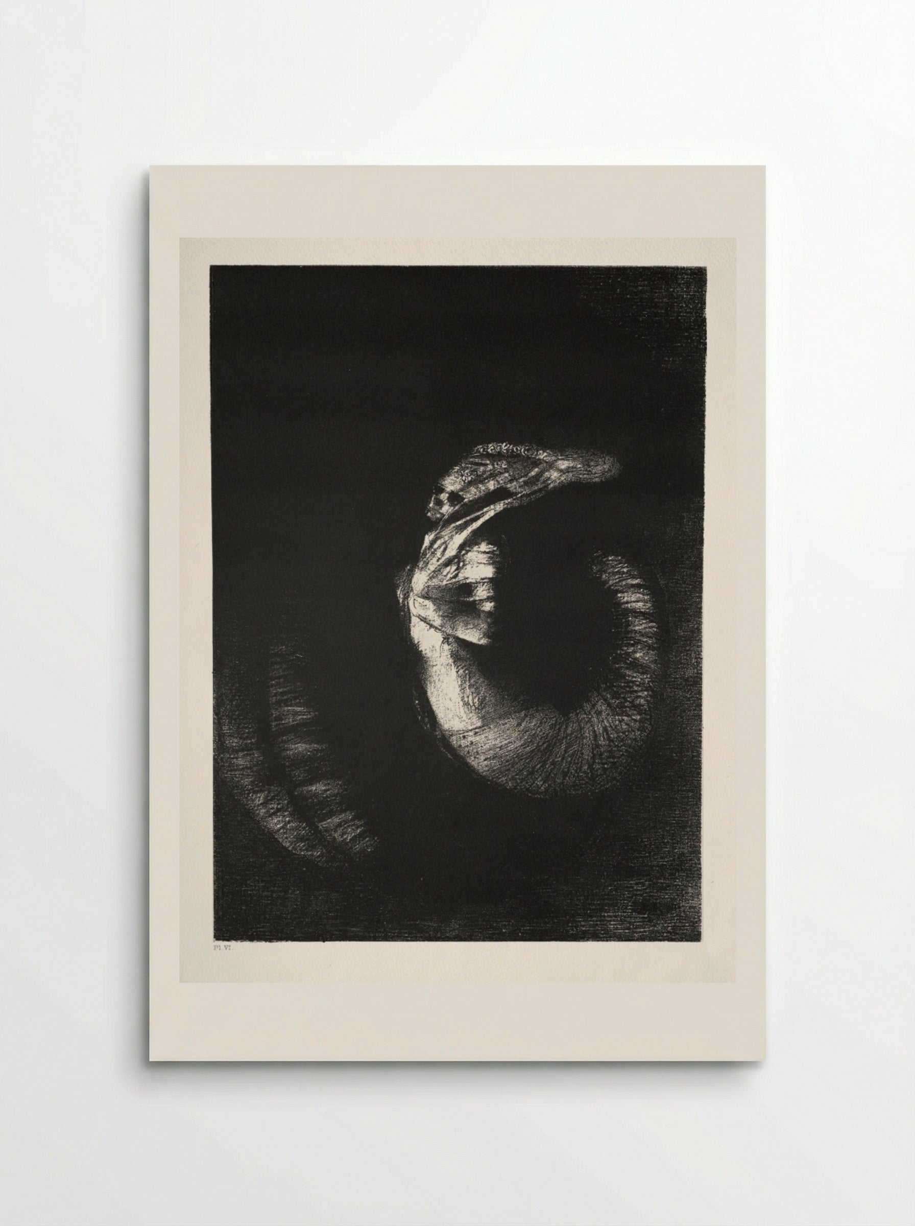 It Is a Skull Wreathed with Roses. It Dominates a Woman's Torso of Pearly Whiteness - Odilon Redon - Poster