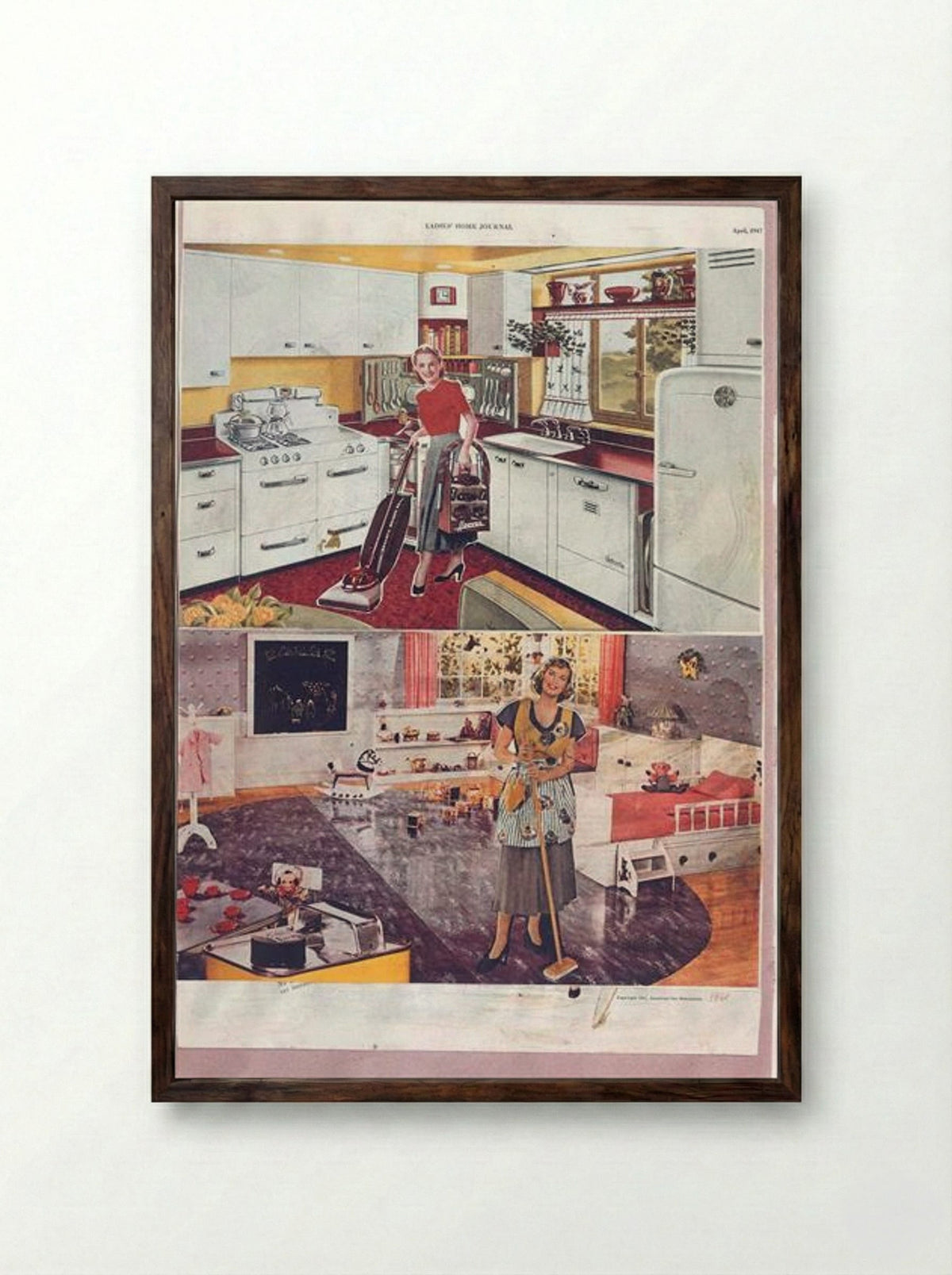 It's a Psychological Fact Pleasure Helps your Disposition - Eduardo Paolozzi - Framed Print Dark Wood