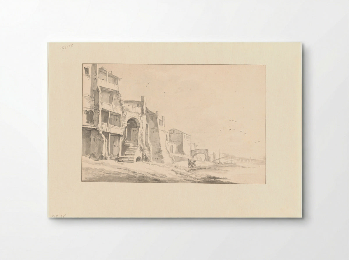 Italiaans kustlandschap - Nicolaas Box - Poster